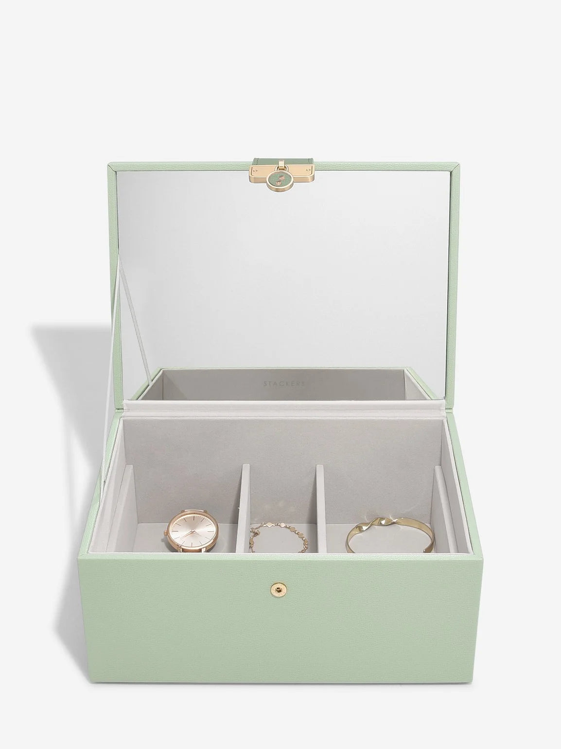 Stackers Luxe Klassieke Juwelendoos Saliegroen - Mystackers