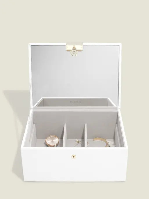 Stackers Luxe Klassieke Juwelendoos Wit - Mystackers