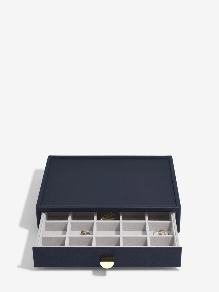 Stackers Klassieke Display Juwelendoos Set van 3 Marineblauw - Mystackers