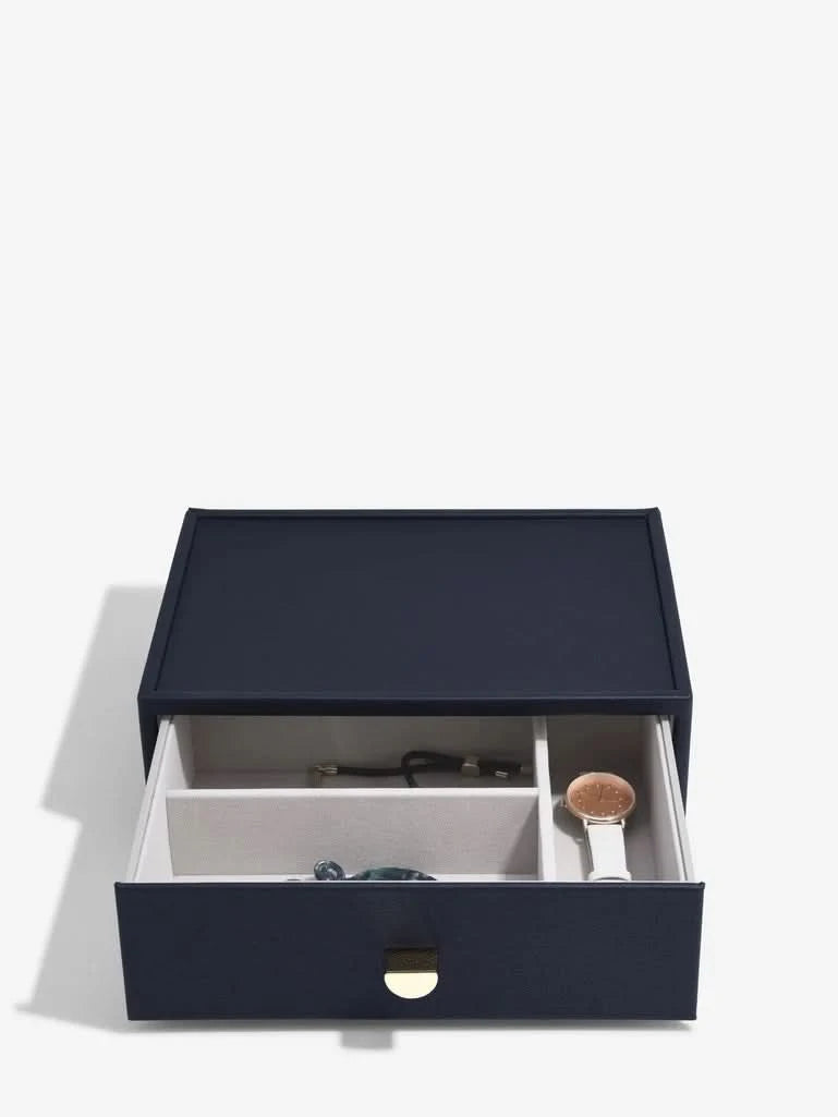 Stackers Klassieke Display Juwelendoos Set van 3 Marineblauw - Mystackers
