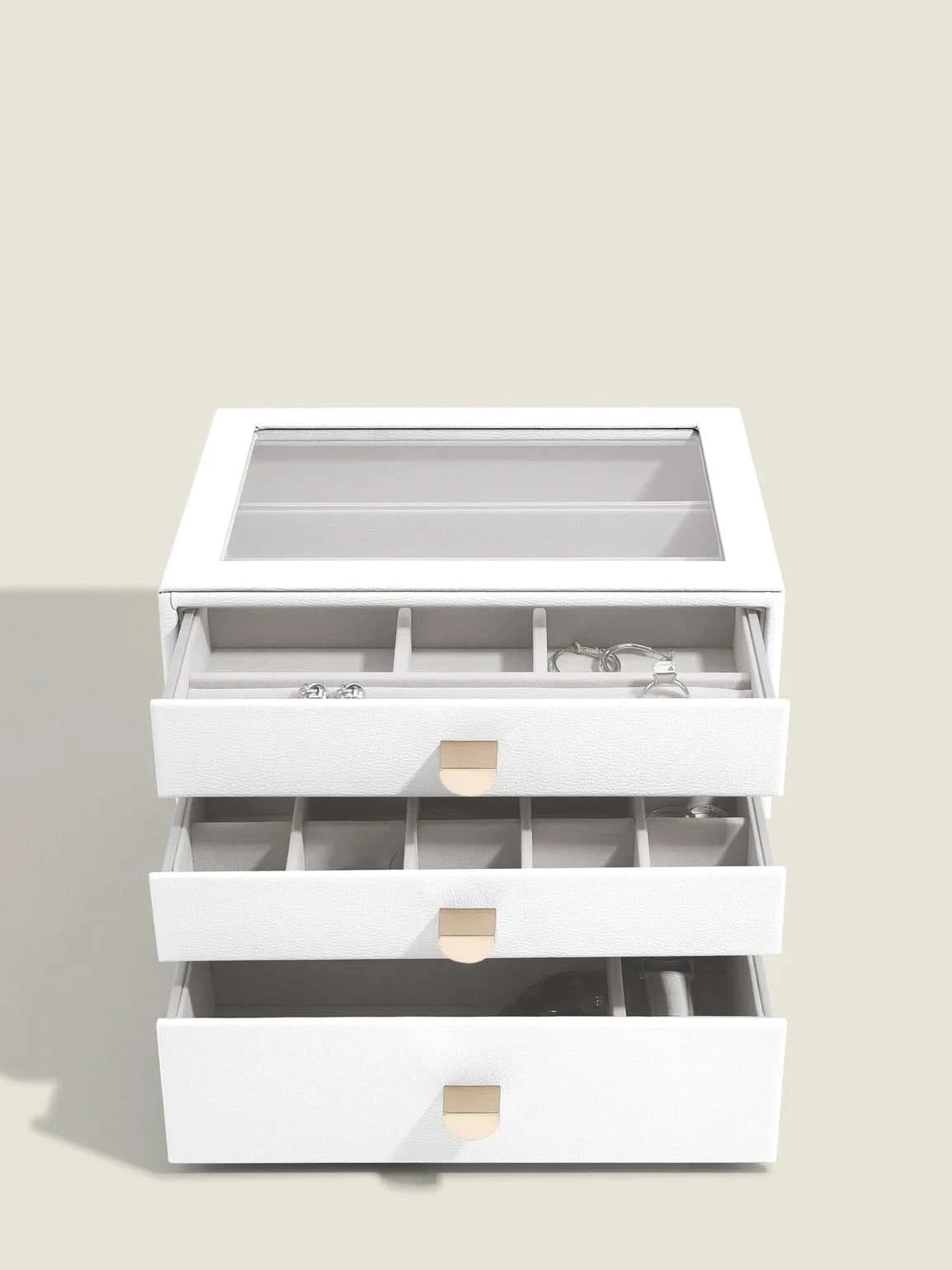 Stackers Klassieke Display Juwelendoos Set van 3 Wit - Mystackers