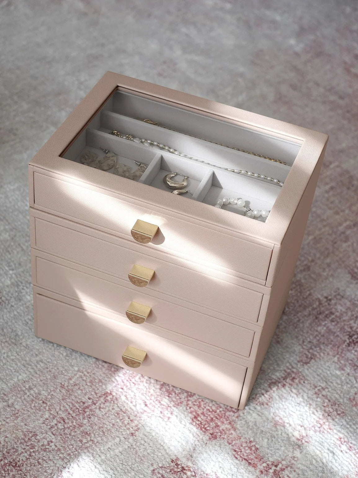 Stackers Klassieke Display Juwelendoos Set van 4 Roze - Mystackers