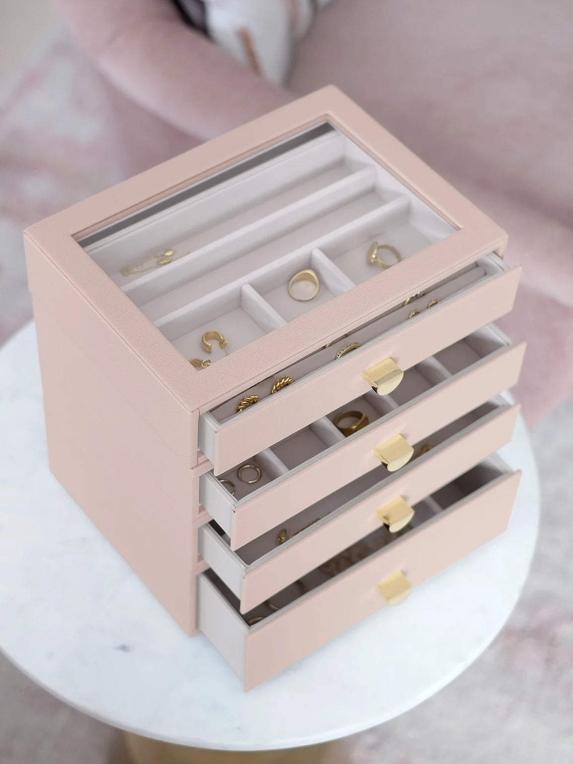 Stackers Klassieke Display Juwelendoos Set van 4 Roze - Mystackers