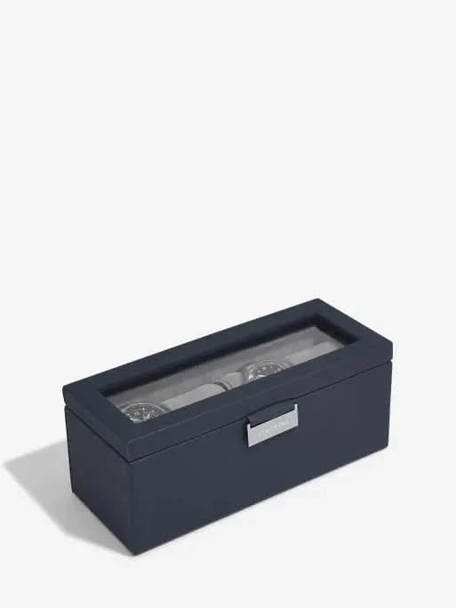 Stackers Vierdelige Horlogedoos Marineblauw - Mystackers