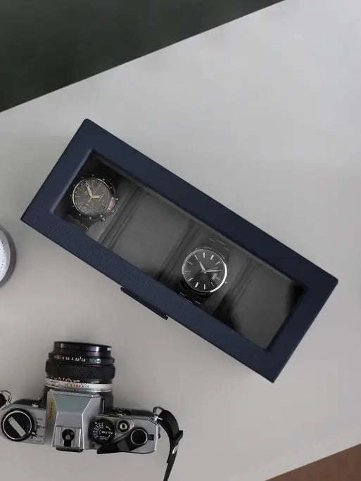 Stackers Vierdelige Horlogedoos Marineblauw - Mystackers