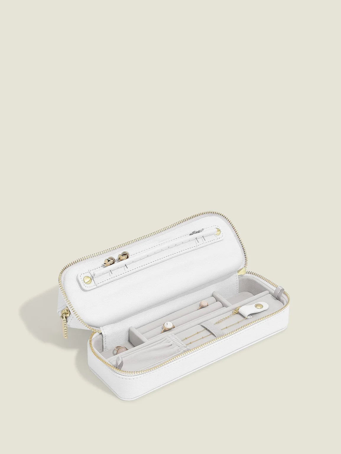 Stackers Cosmetics & Jewellery Bag White