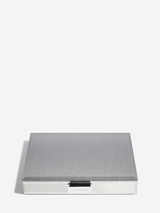 Stackers glazen glitter deksel voor Klassieke glazen Juwelendoos Zwart - Mystackers