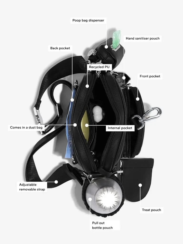 Stackers Hondenwandeltasje Zwart - Mystackers
