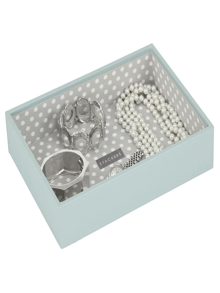 Stackers diepe Sieradenlaag voor Klassieke Juwelendoos Lichtblauw/groen - Mystackers