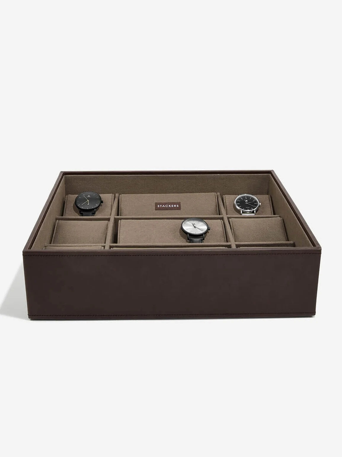 Stackers Vijftiendelige Horlogebox Bruin & Kaki - Mystackers