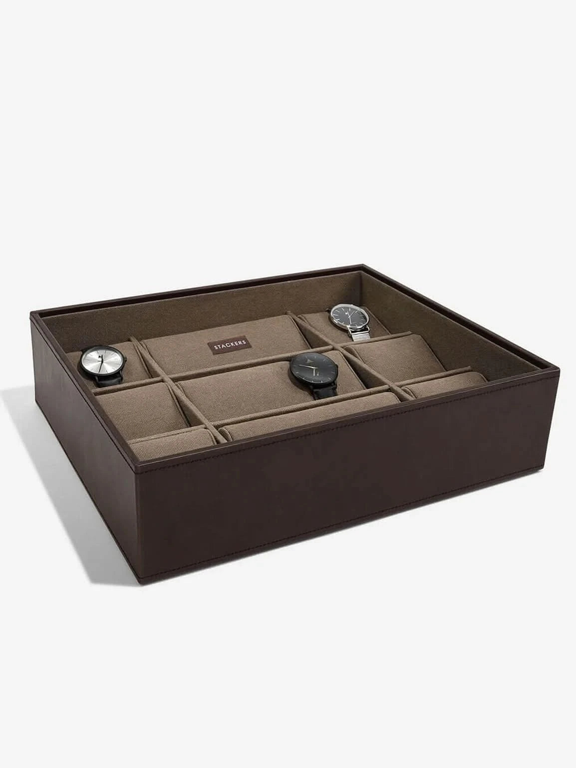 Stackers Vijftiendelige Horlogebox Bruin & Kaki - Mystackers