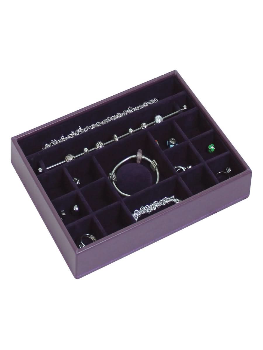 Stackers Bedelsieradenlaag voor Klassieke Juwelendoos Paars - Mystackers