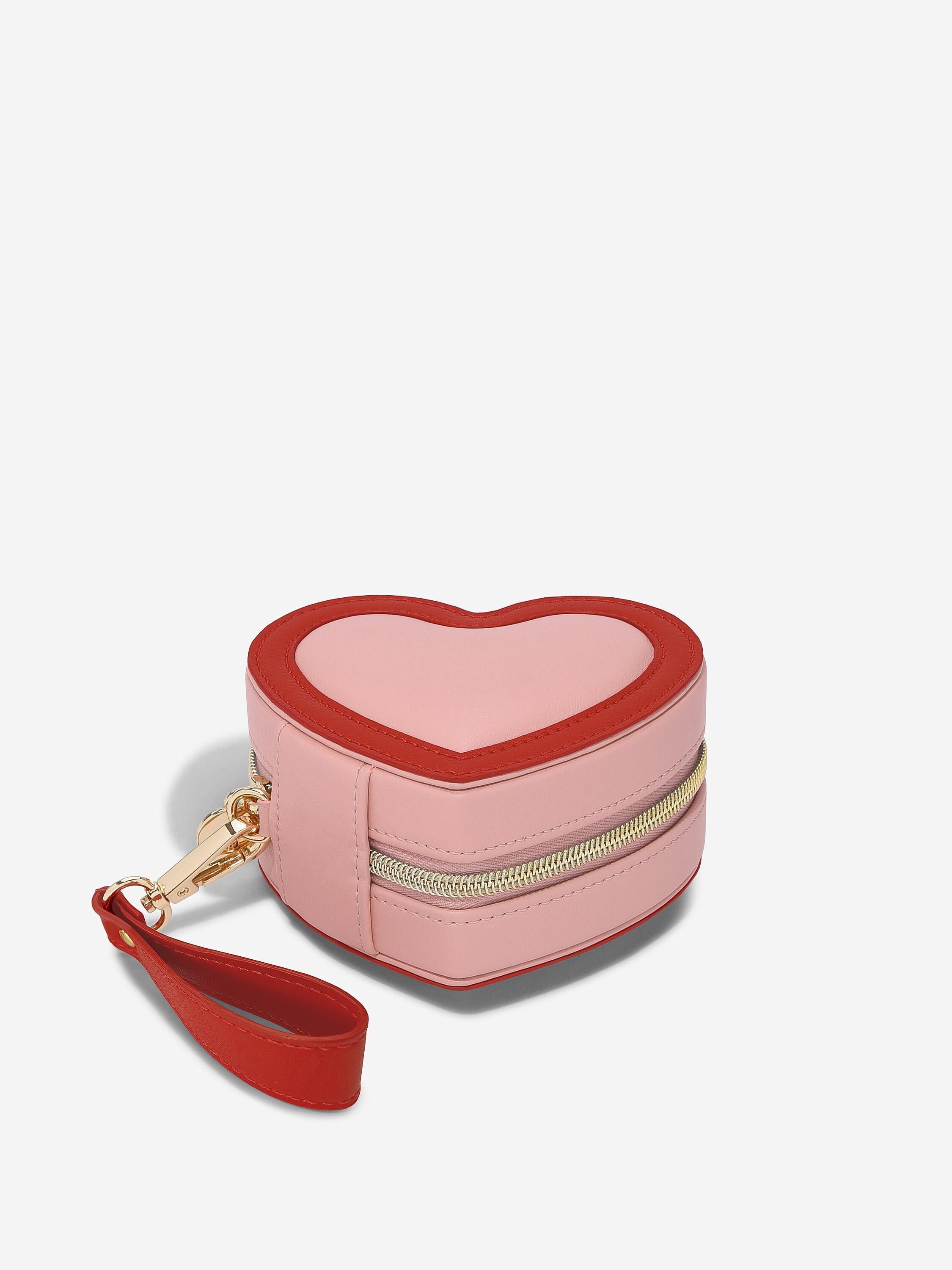 Stackers Heart Travel Jewellery Box Pink