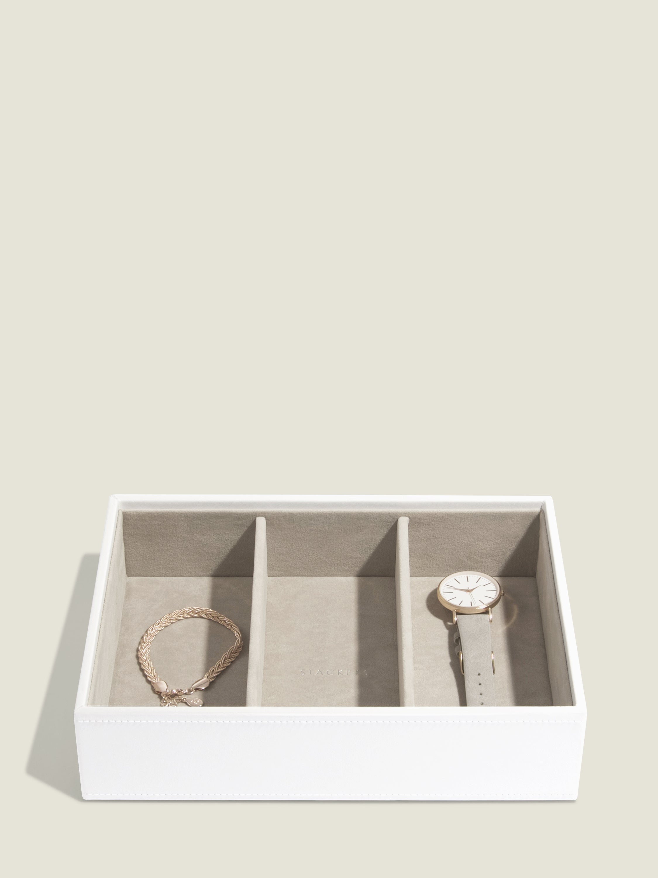 Stackers Classic Boîte à Bijoux Lot de 4 Blanc