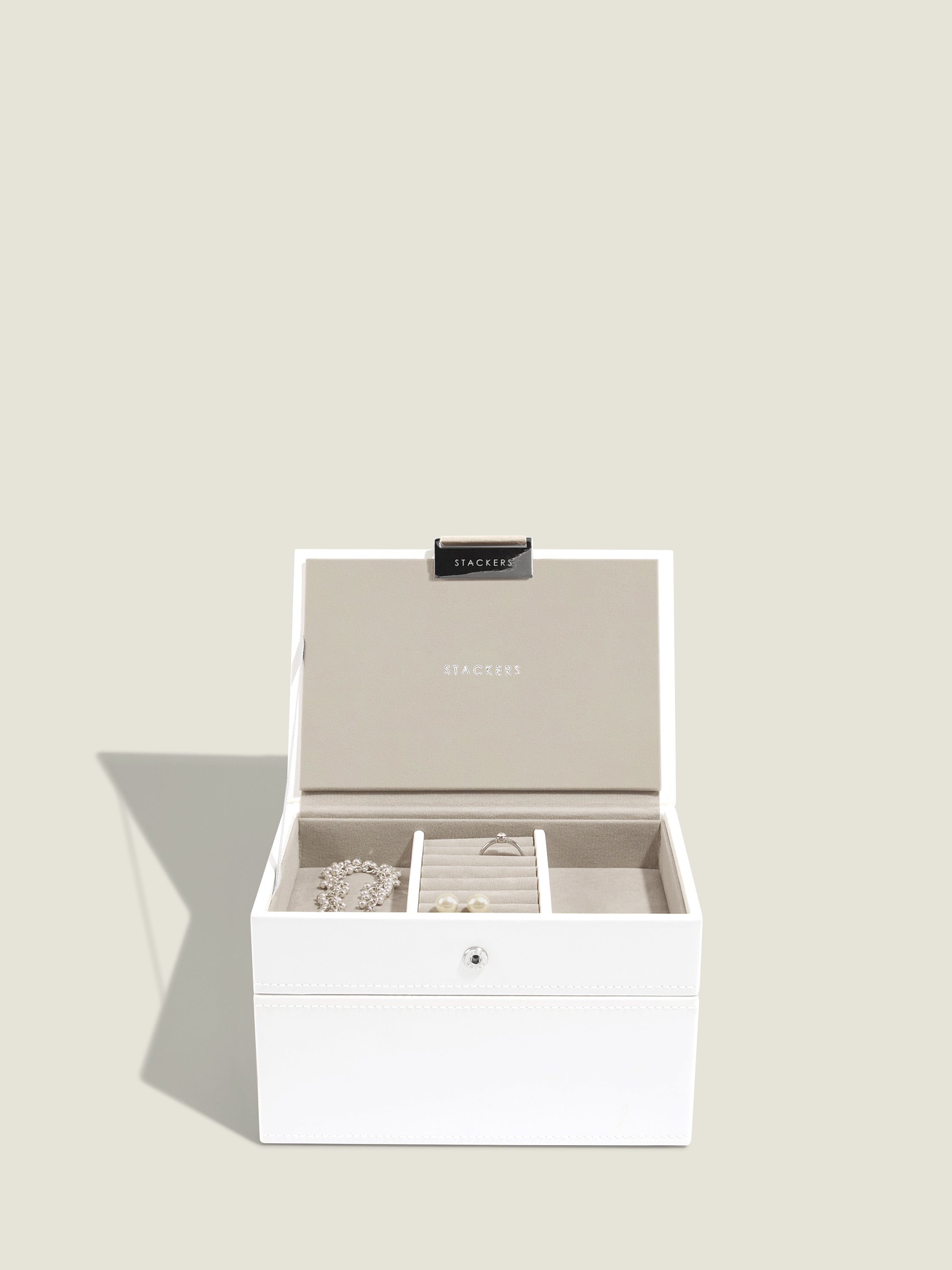 Stackers Mini Boîte à Bijoux Lot de 2 Blanc