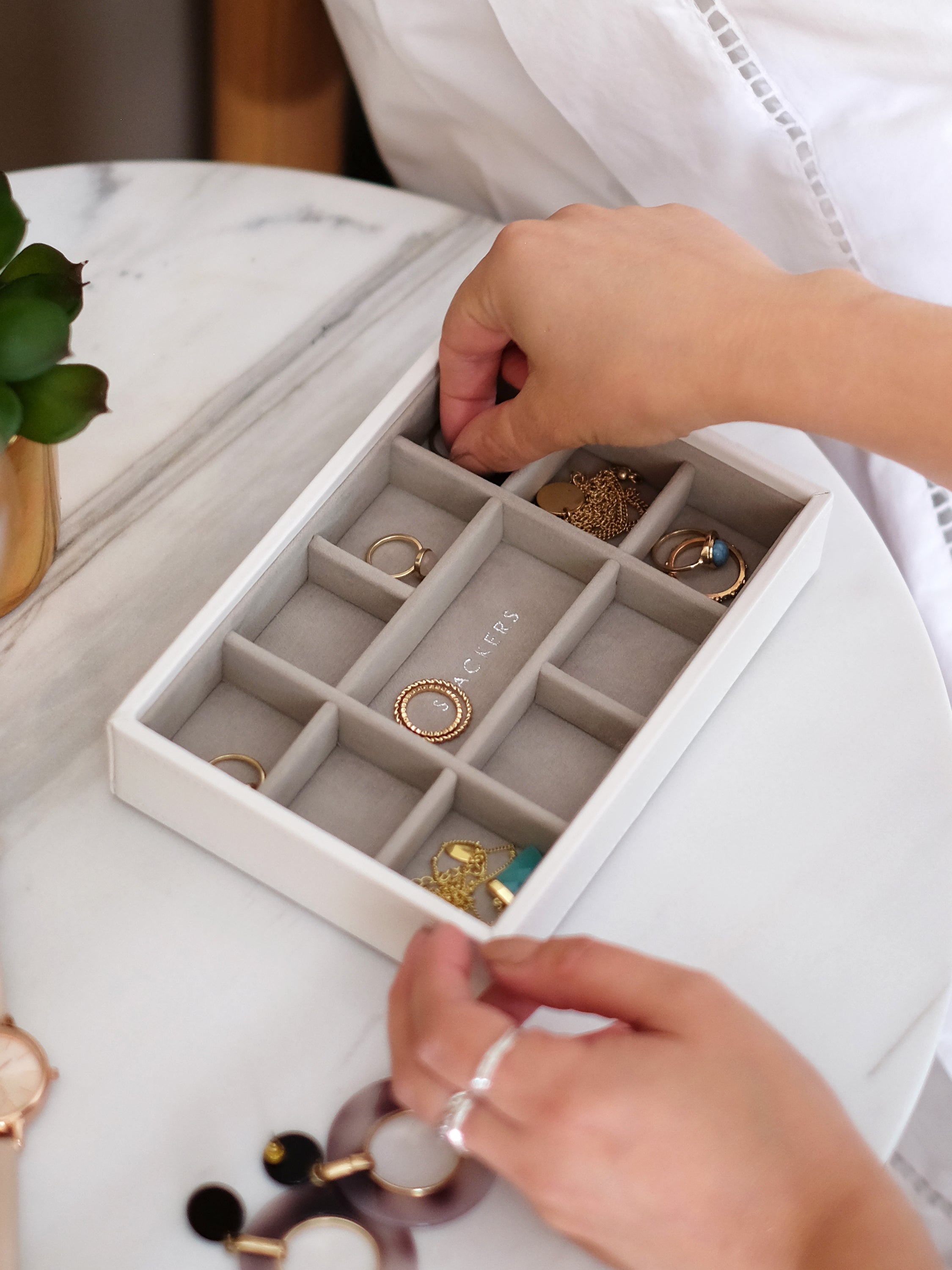 Stackers Mini Compartiment à bijoux blanc