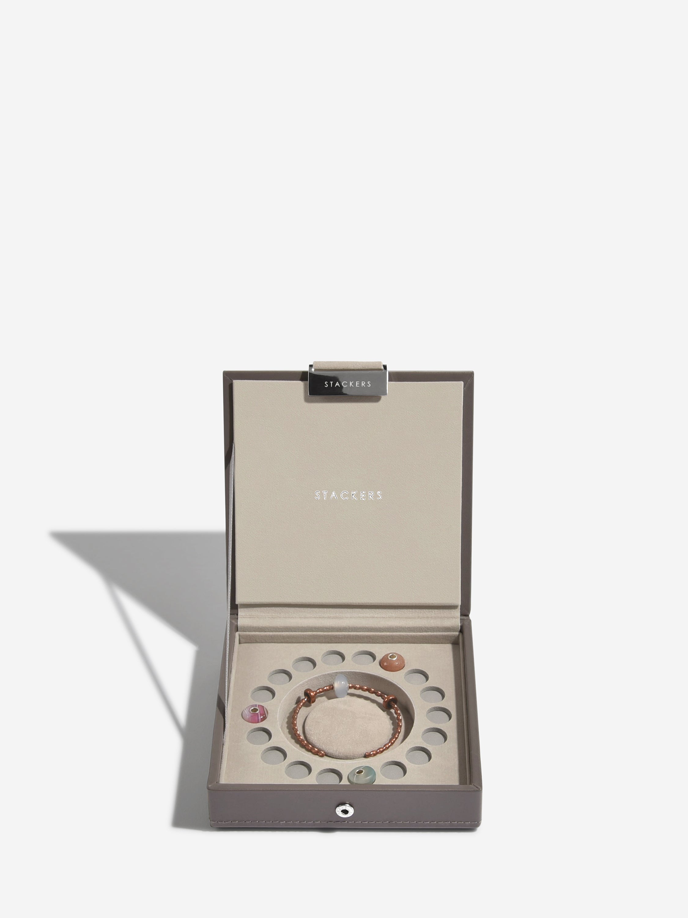 Stackers Couvercle de boîte à bijoux pour breloques/charms Marron doux