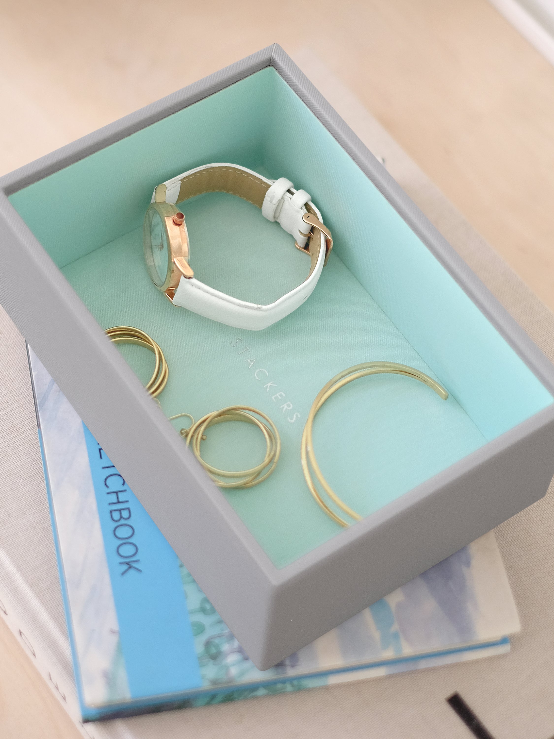 Stackers Mini Compartiment Montre & Accessoires Gris & Menthe