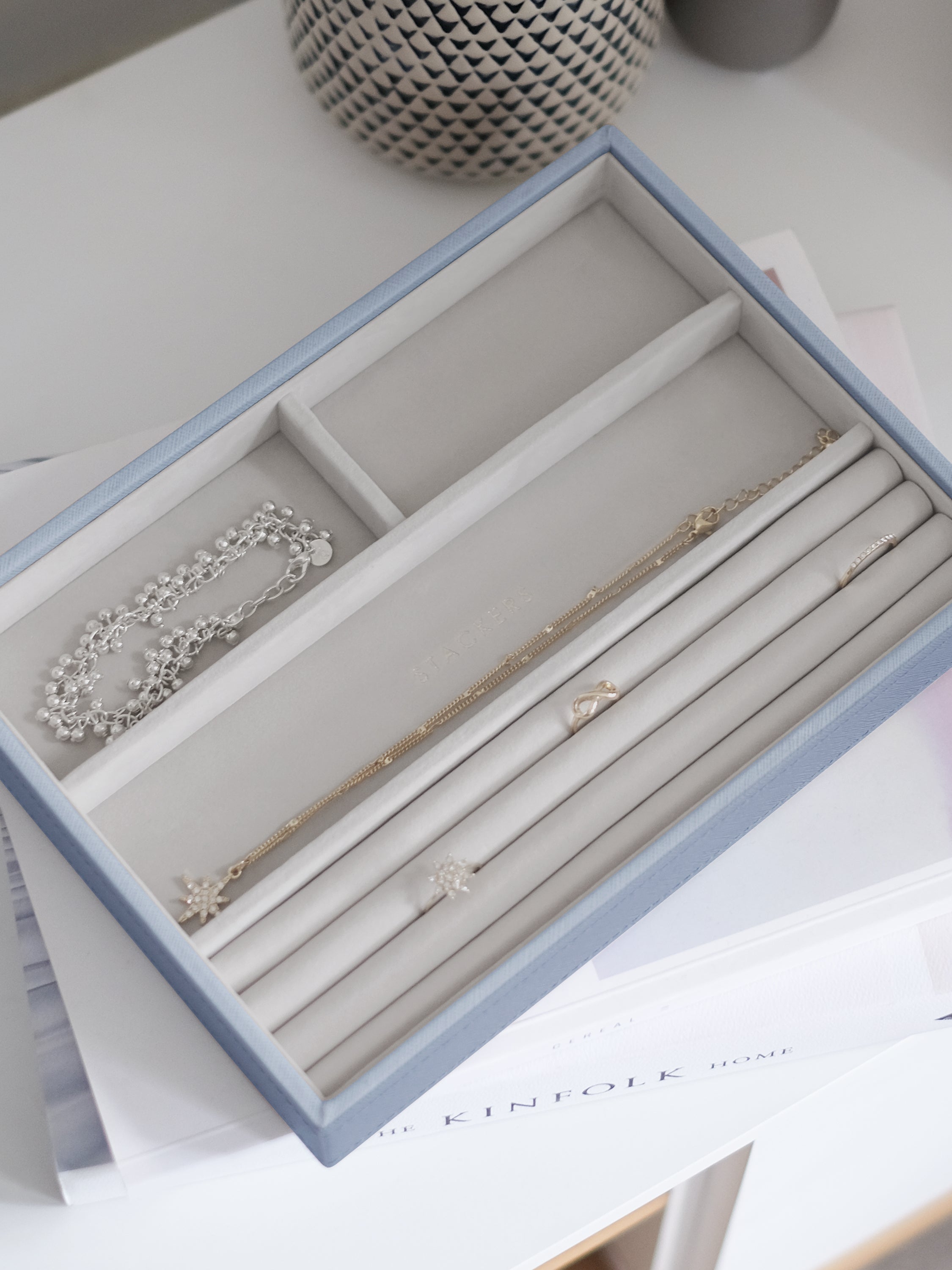 Stackers Ring & Bracelet Layer for Classic Jewellery Box Blue
