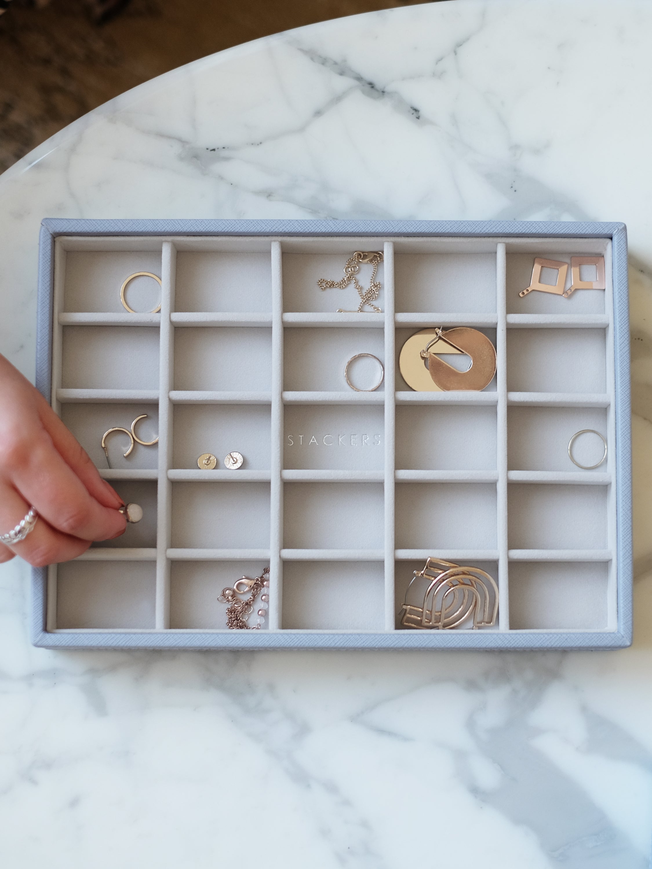 Stackers Small Jewellery Layer for Classic Jewellery Box Blue