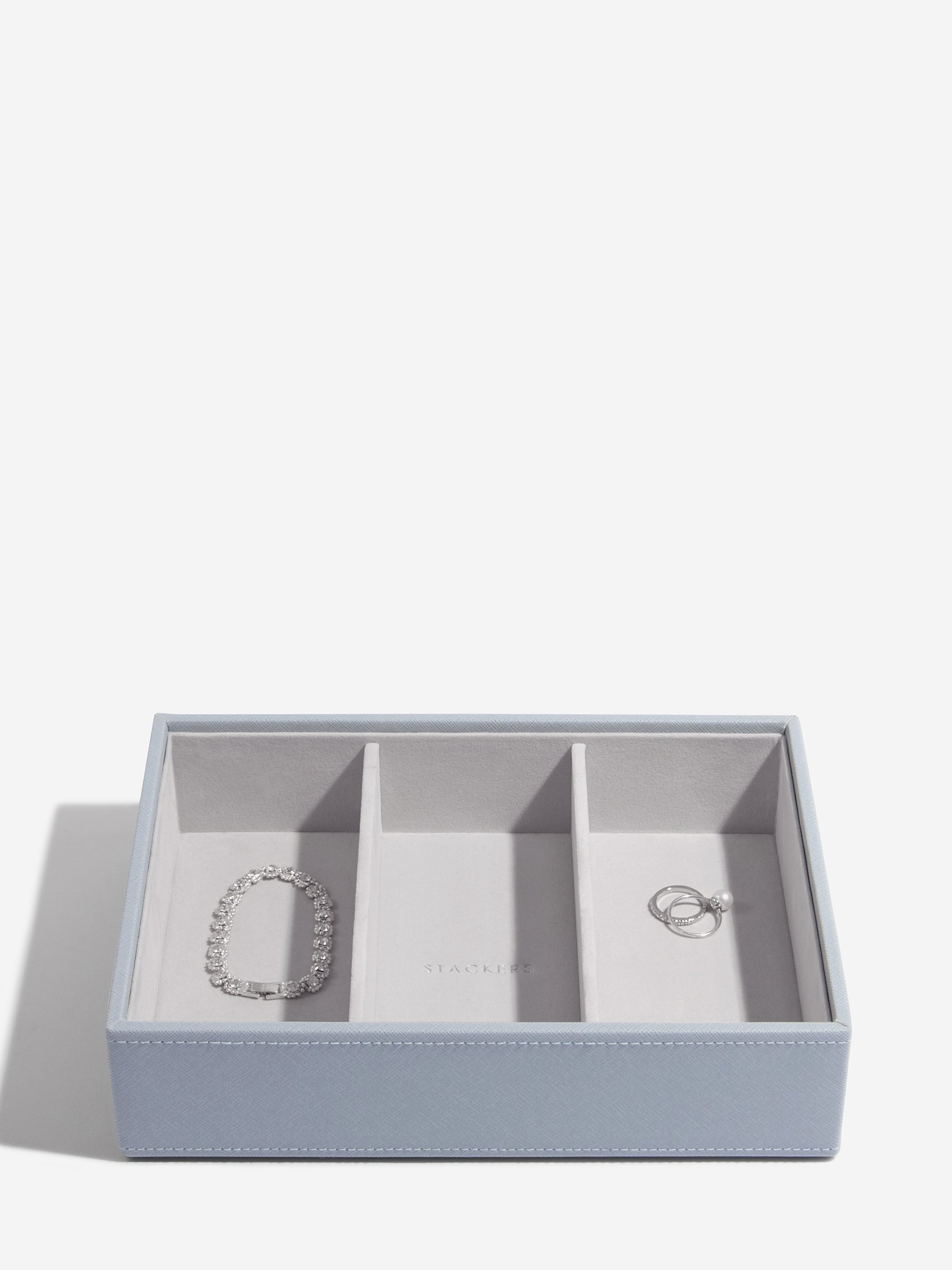 Stackers Classic Boîte à Bijoux Lot de 3 Bleu