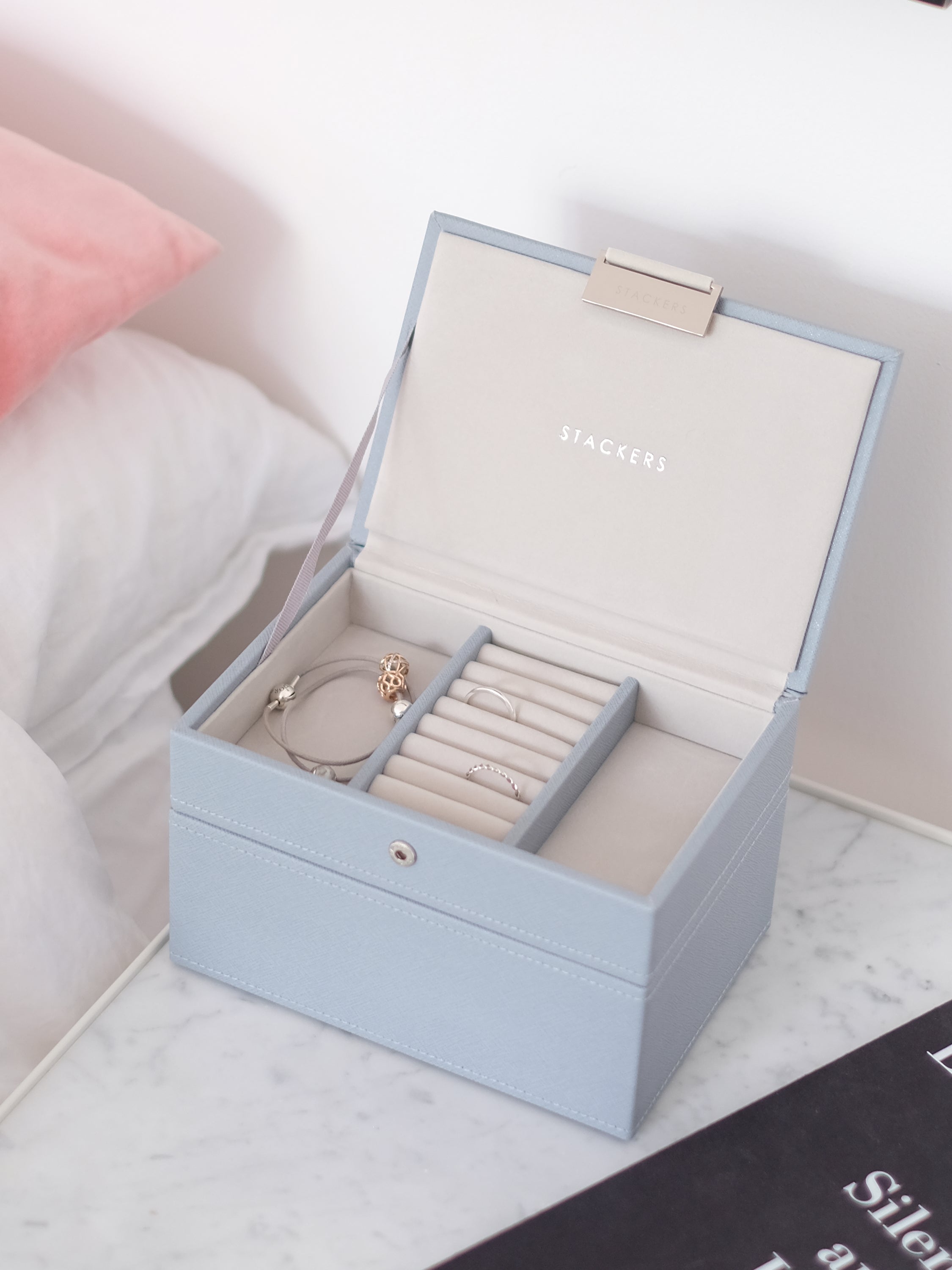 Stackers Mini Boîte à Bijoux Lot de 2 Bleu