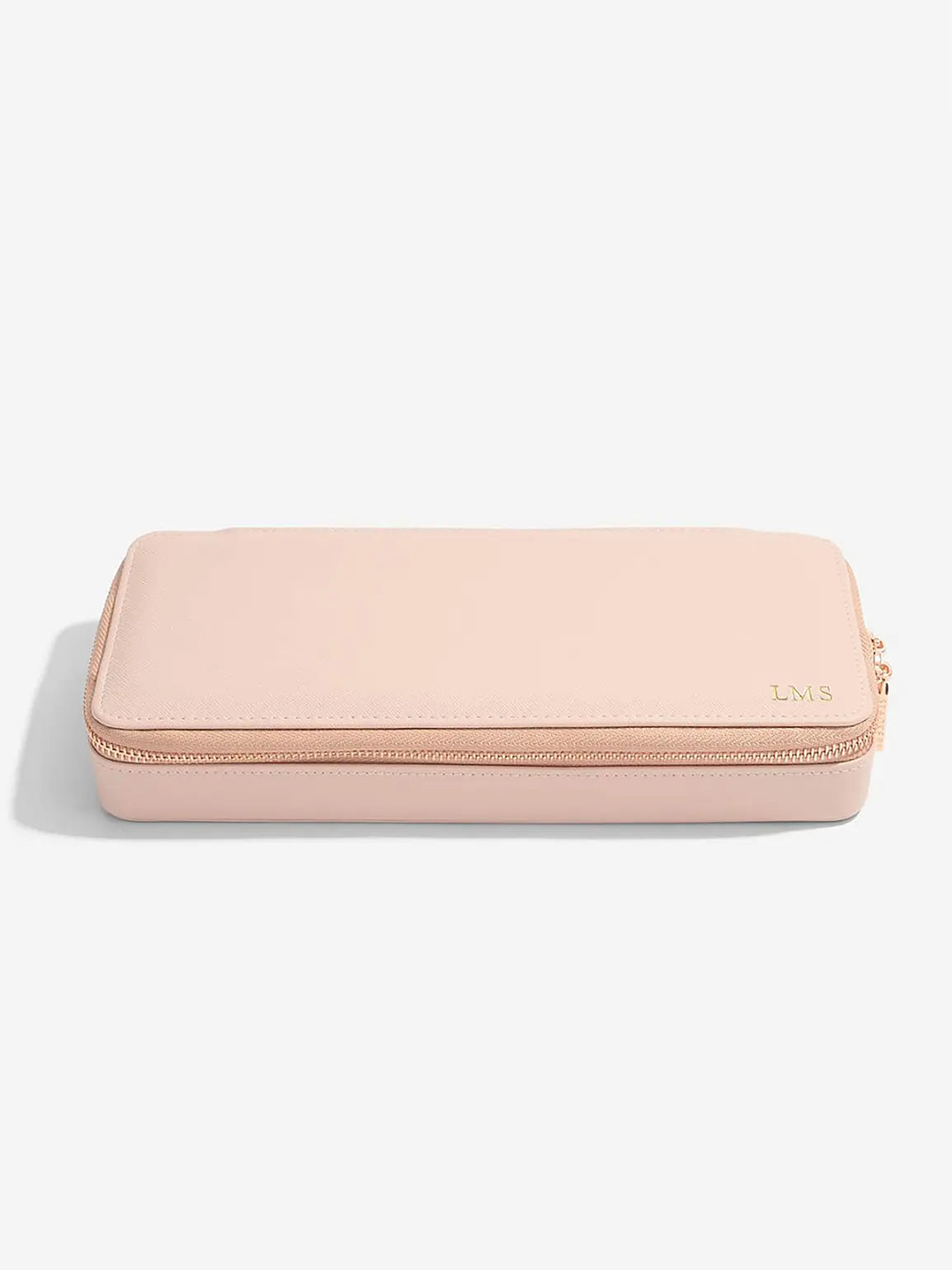 Boîte à bijoux de voyage oblongue Stackers rose