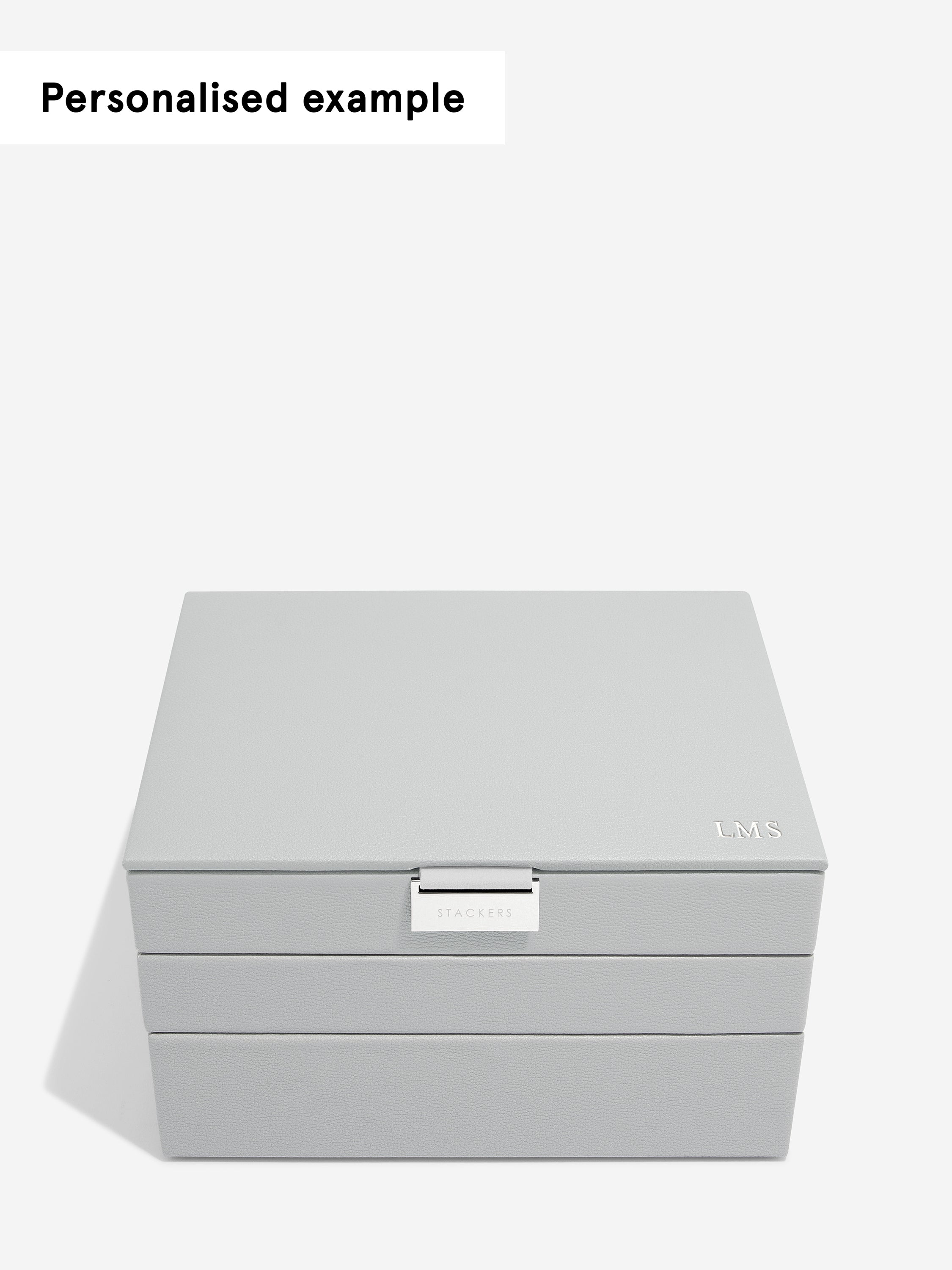 Stackers Classic Boîte à Bijoux Lot de 3 Gris