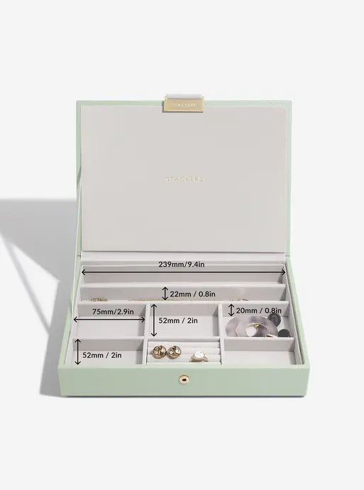 Stackers Classic Boîte à Bijoux Lot de 5 Vert Sauge