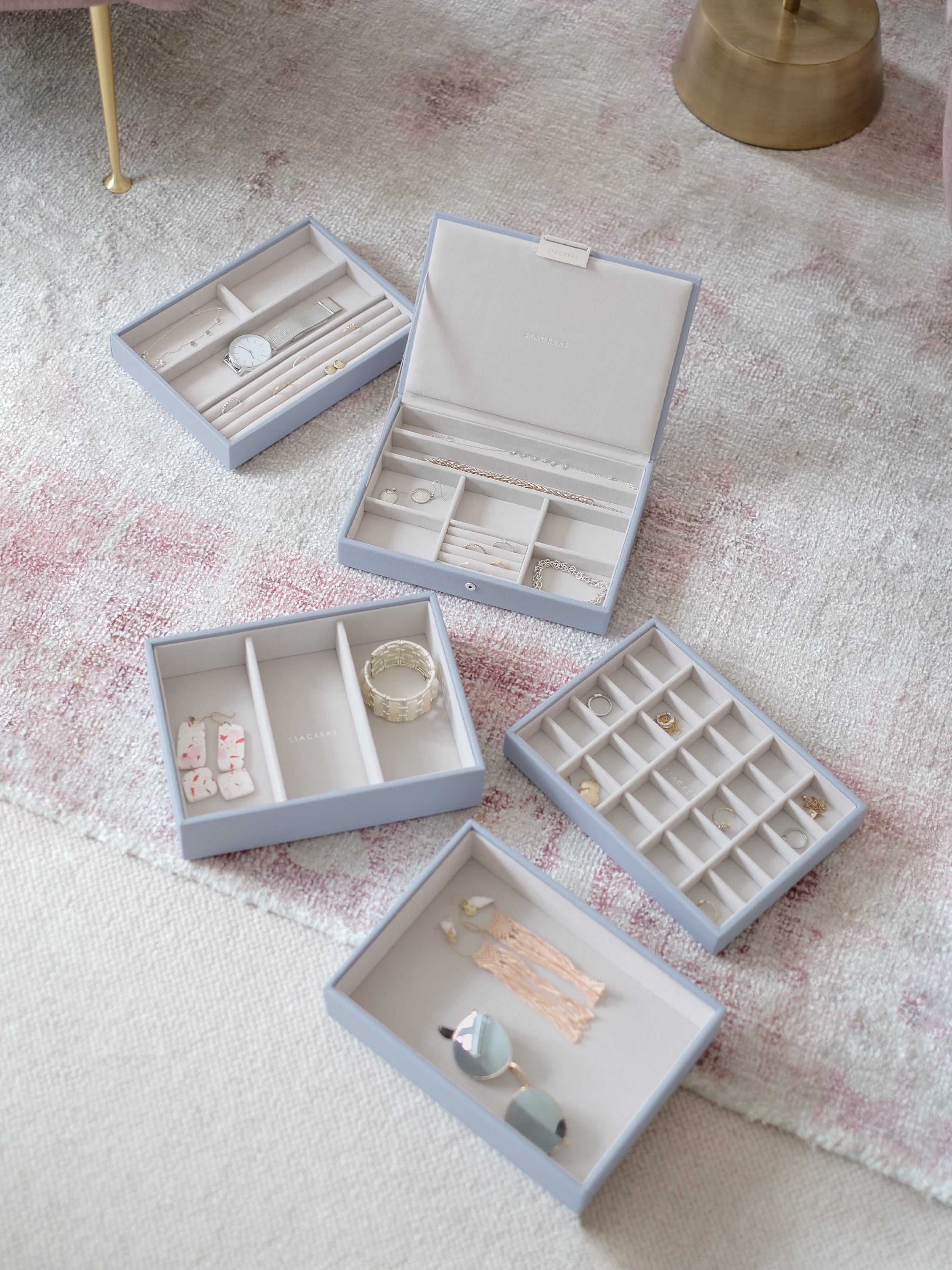 Stackers Classic Boîte à Bijoux Lot de 5 Lavande