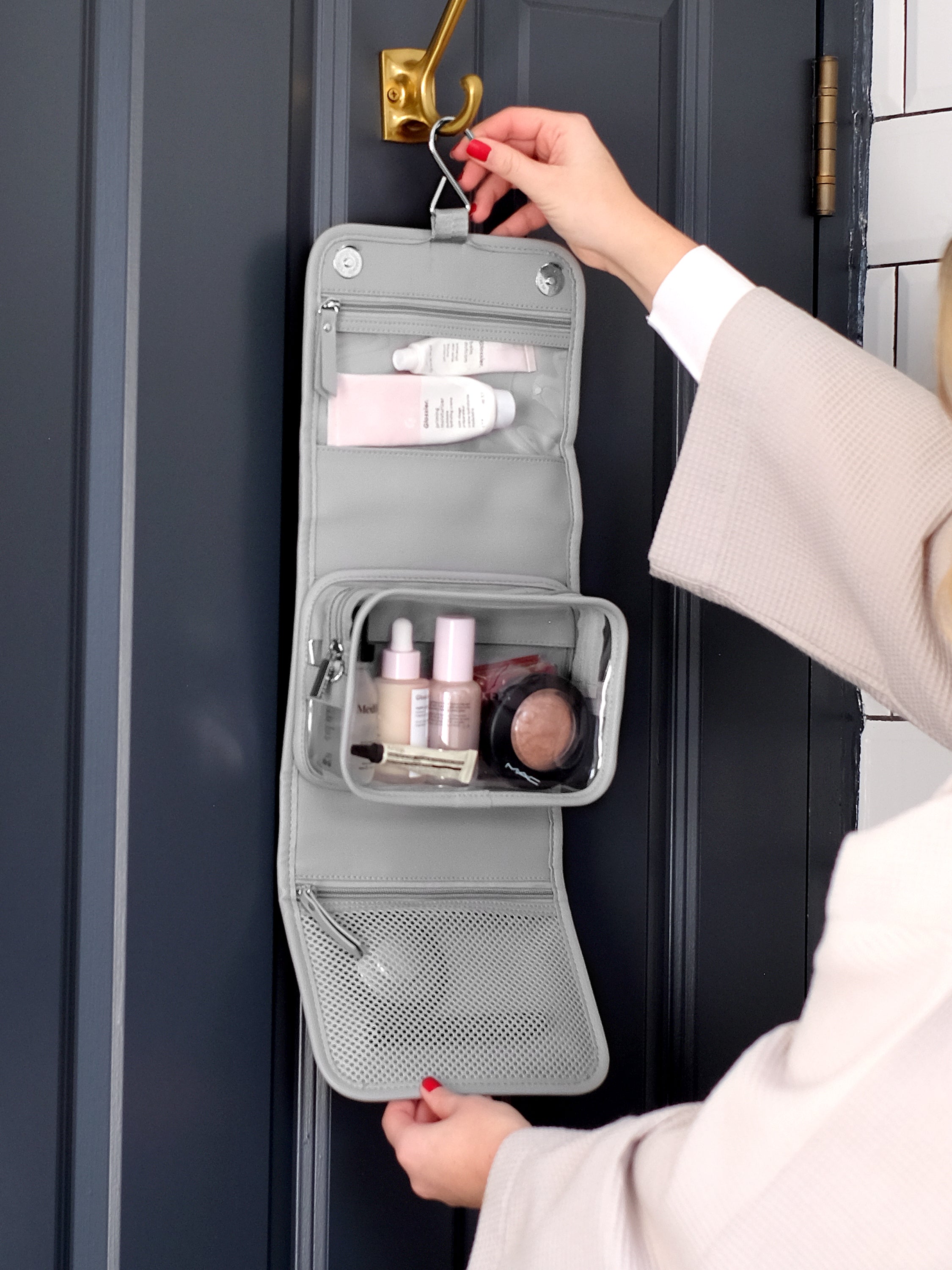 Stackers petite trousse de toilette suspendue Gris