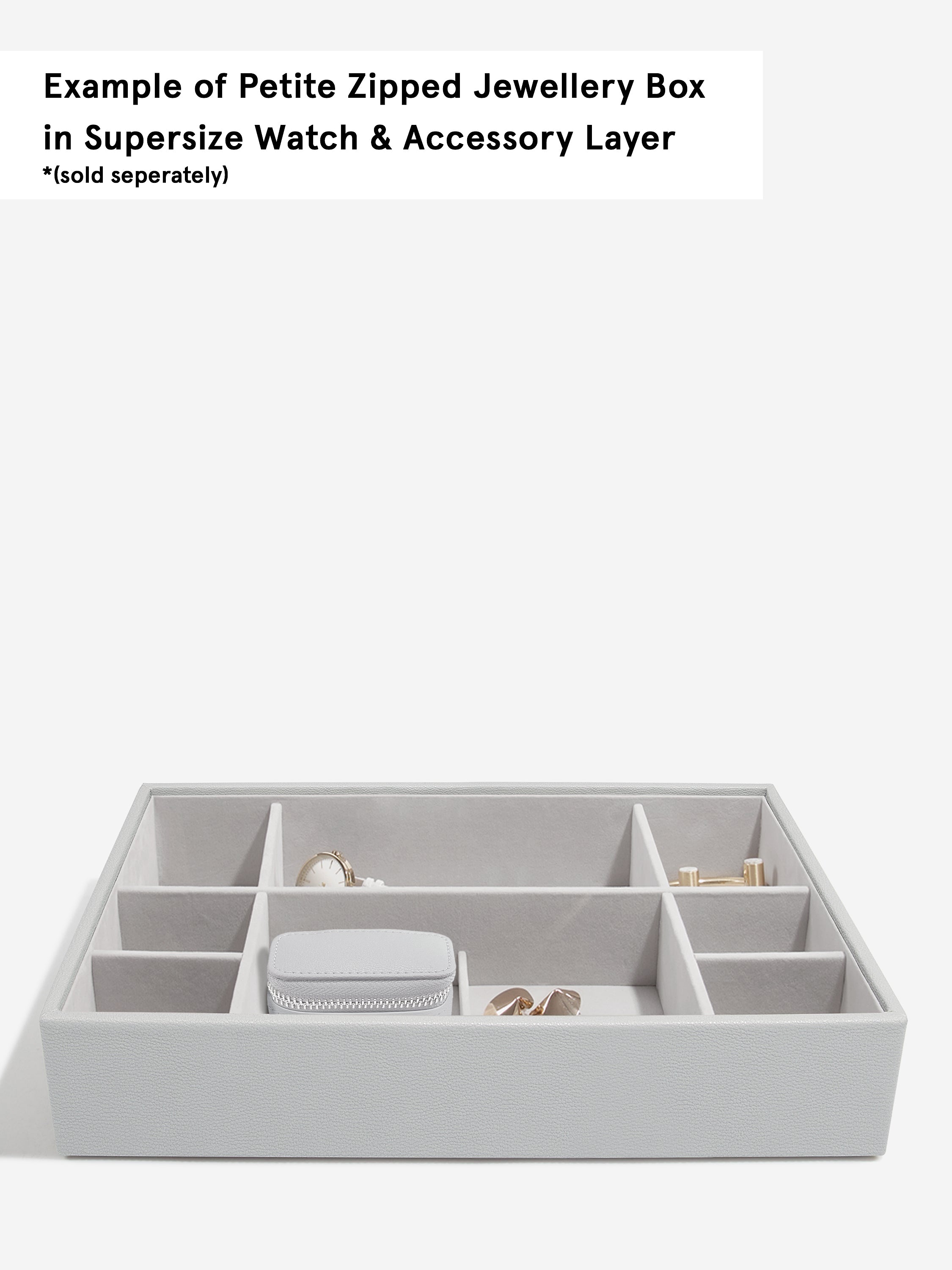 Stackers Petite Jewellery Box Grey