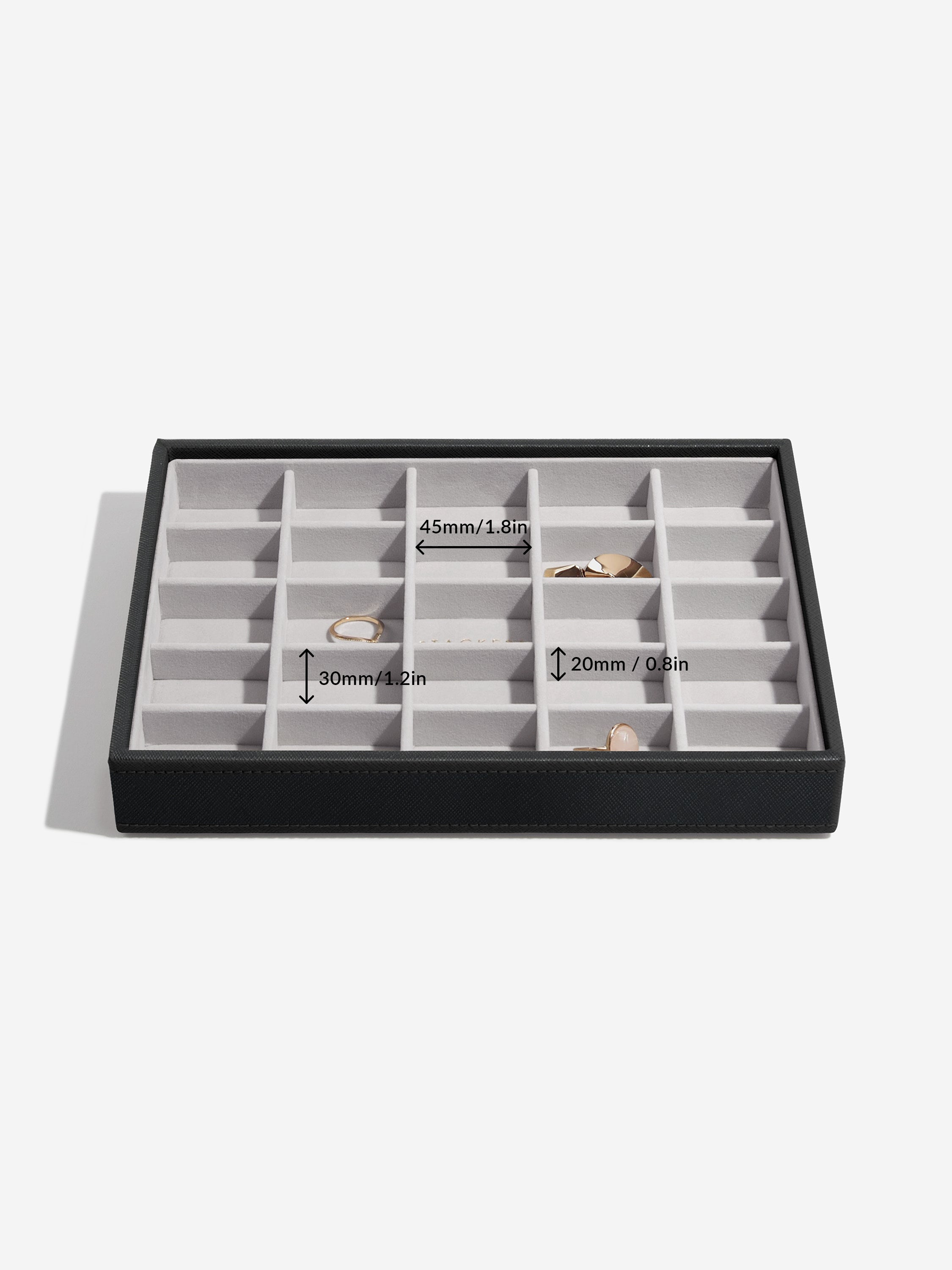 Stackers Classic Boîte à Bijoux Lot de 4 Noir