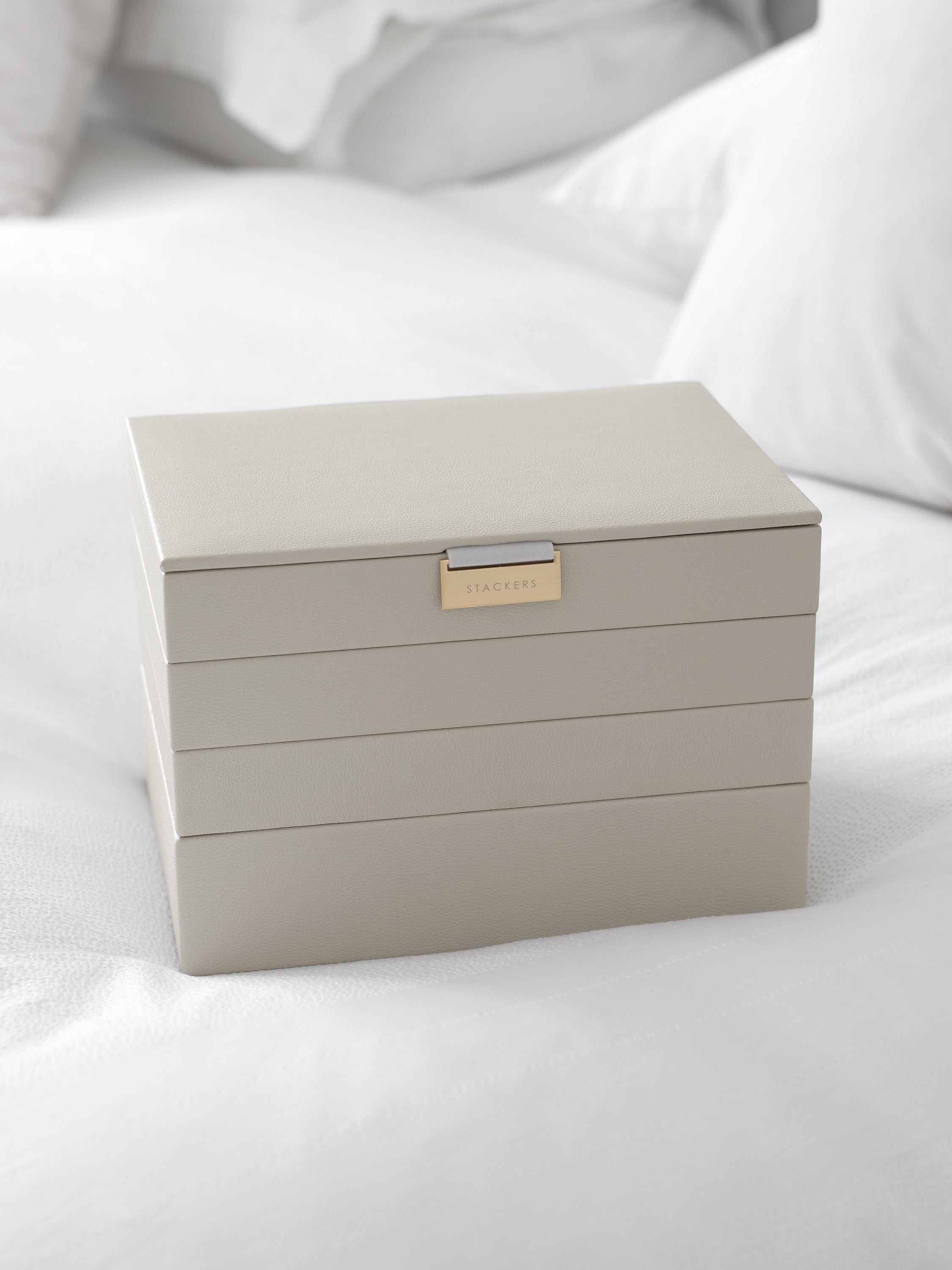 Stackers Classic Boîte à Bijoux Lot de 4 Avoine