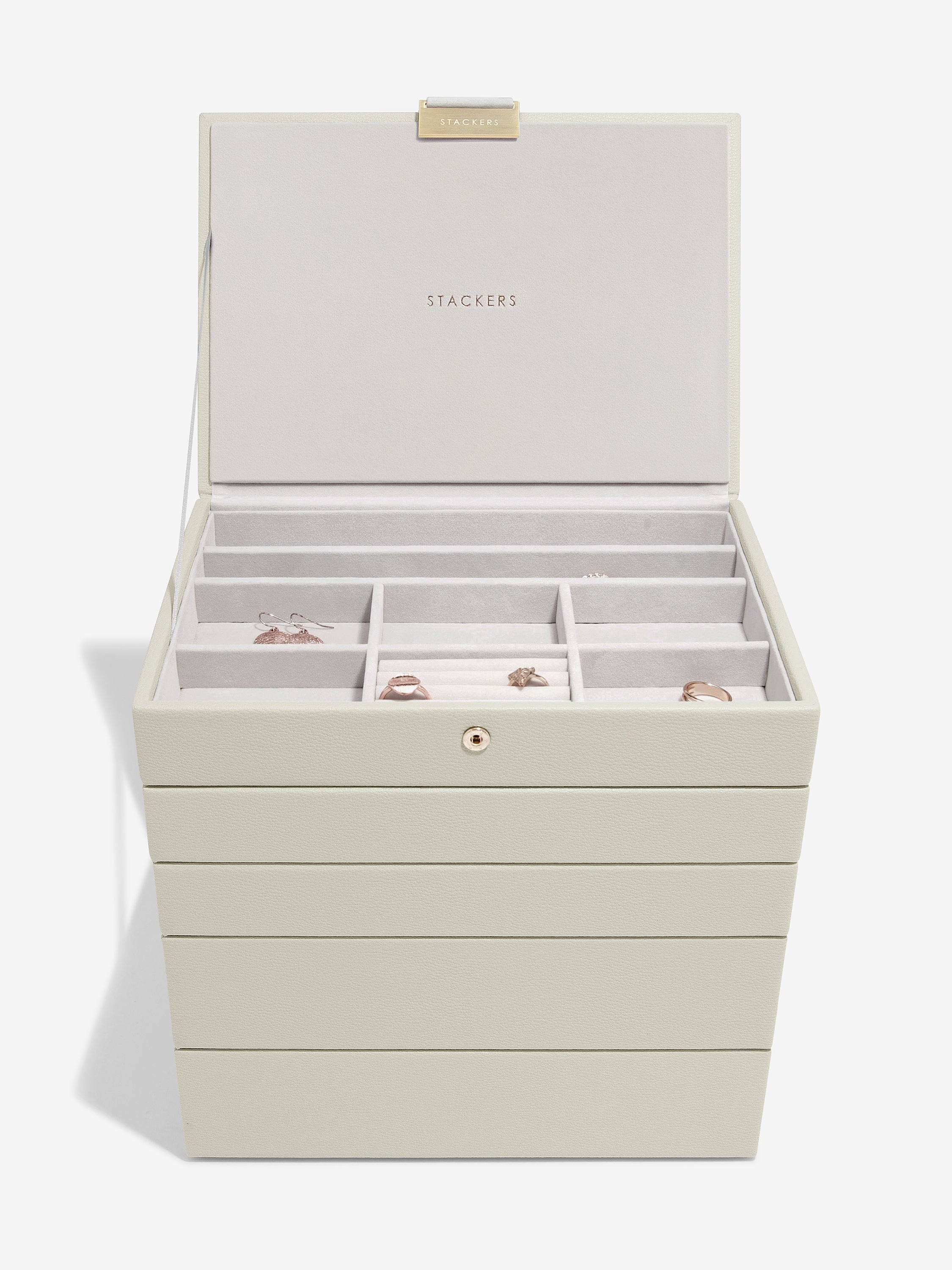 Stackers Classic Boîte à Bijoux Lot de 5 Avoine