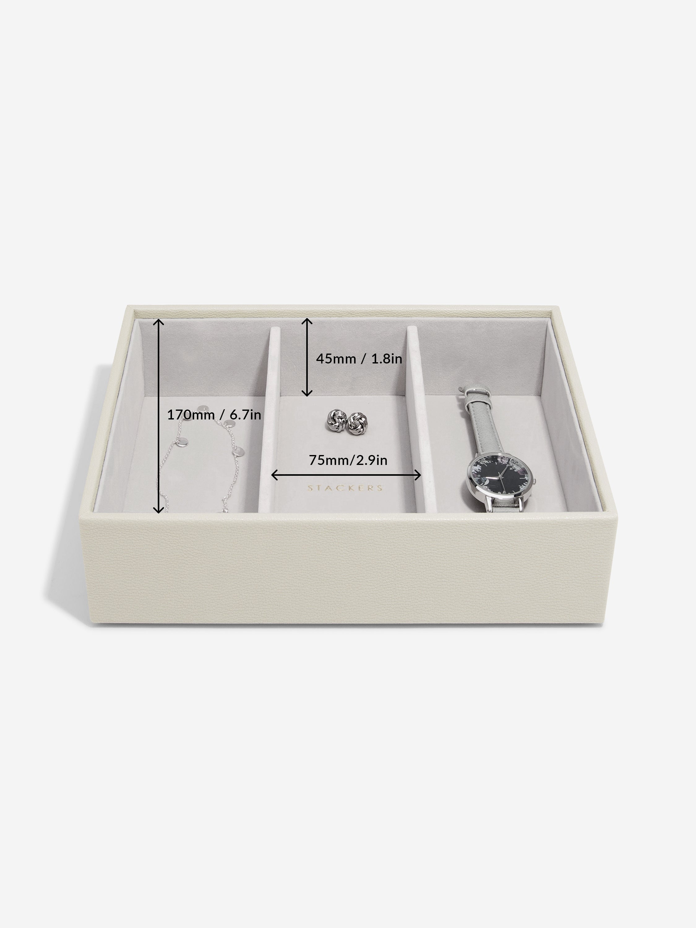 Stackers Classic Boîte à Bijoux Lot de 5 Avoine