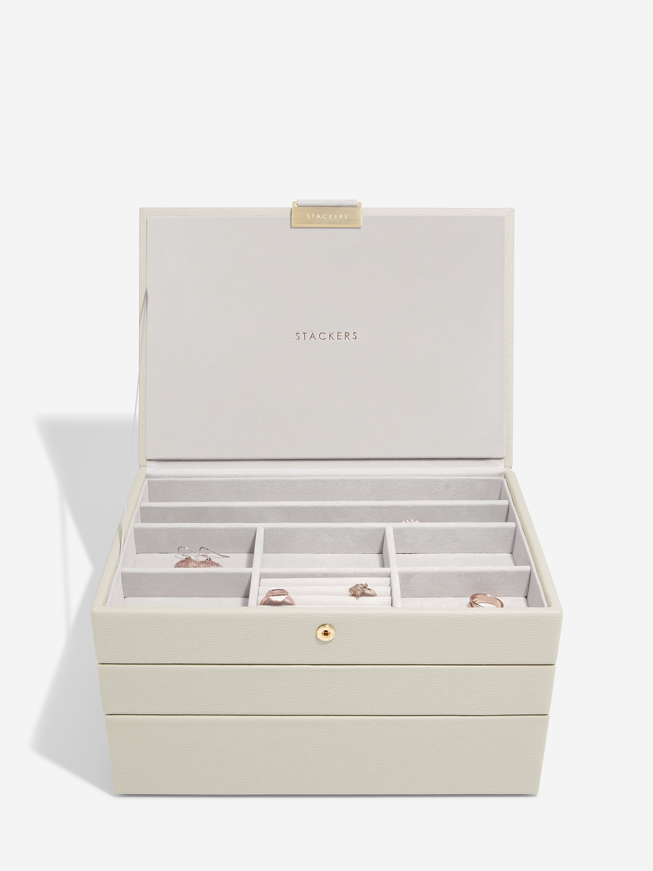 Stackers Classic Boîte à Bijoux Lot de 3 Avoine