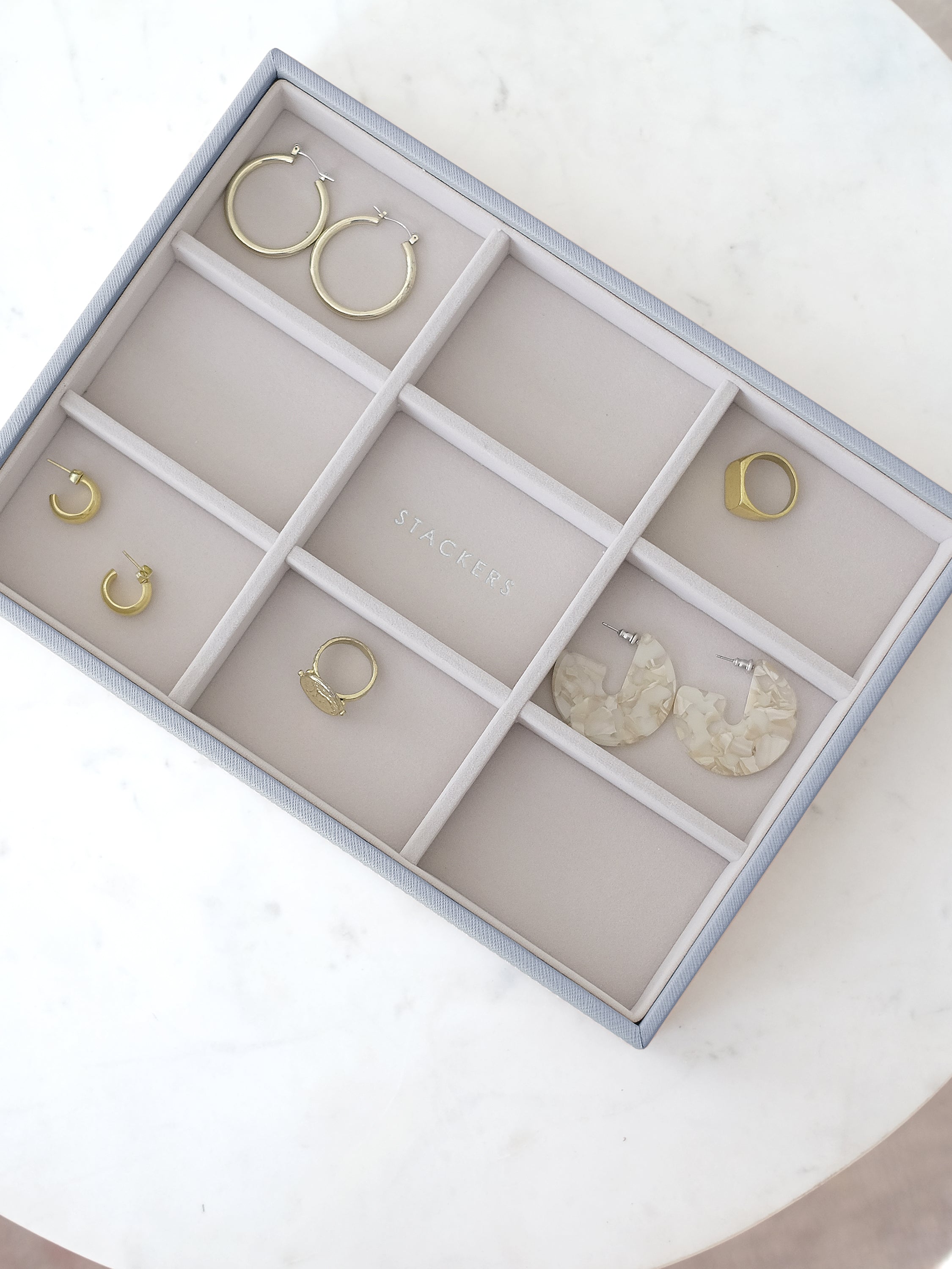 Stackers Standard Jewellery Layer for Classic Jewellery Box Blue