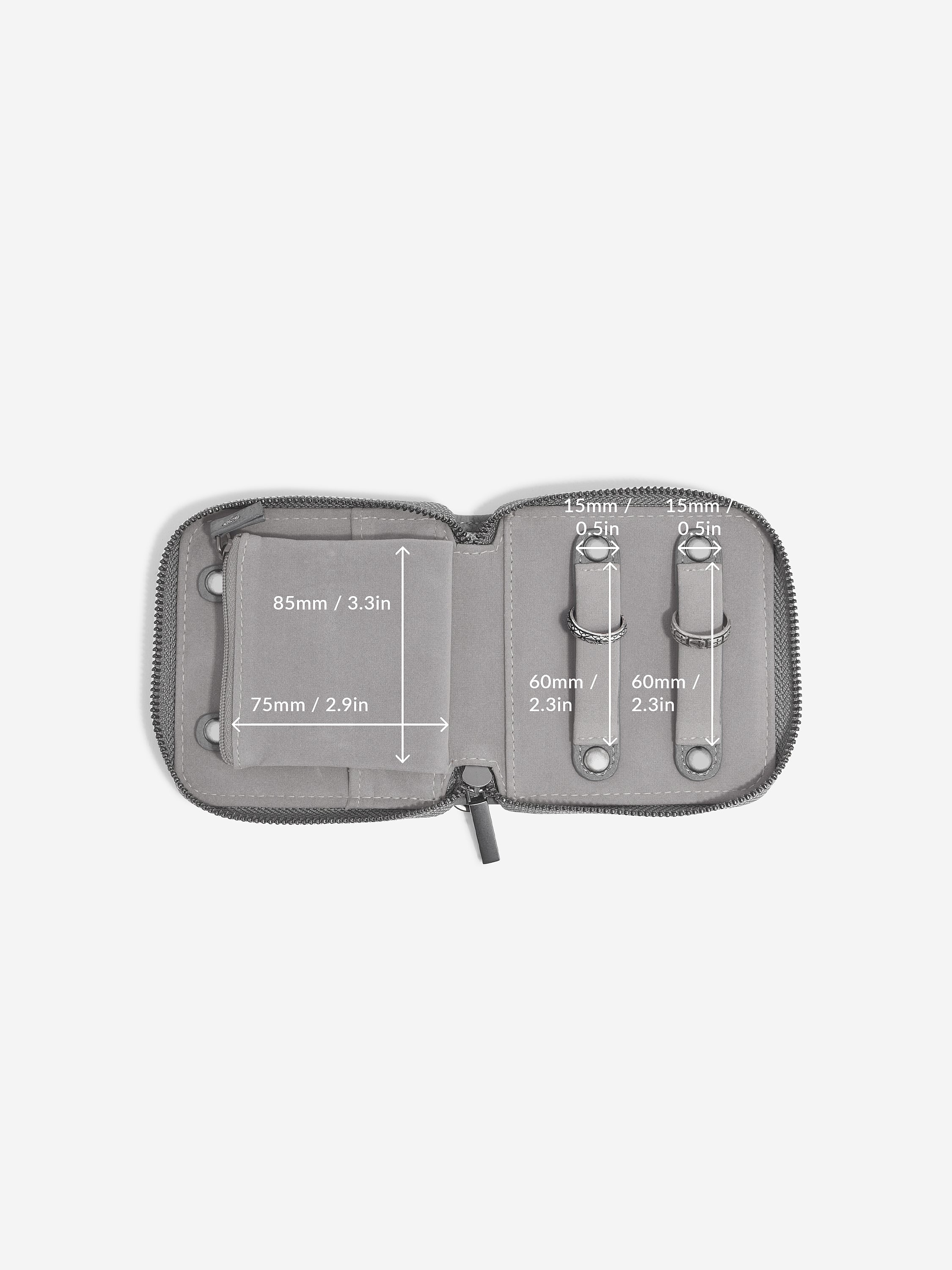 Stackers Compact Jewellery Roll Dark Grey