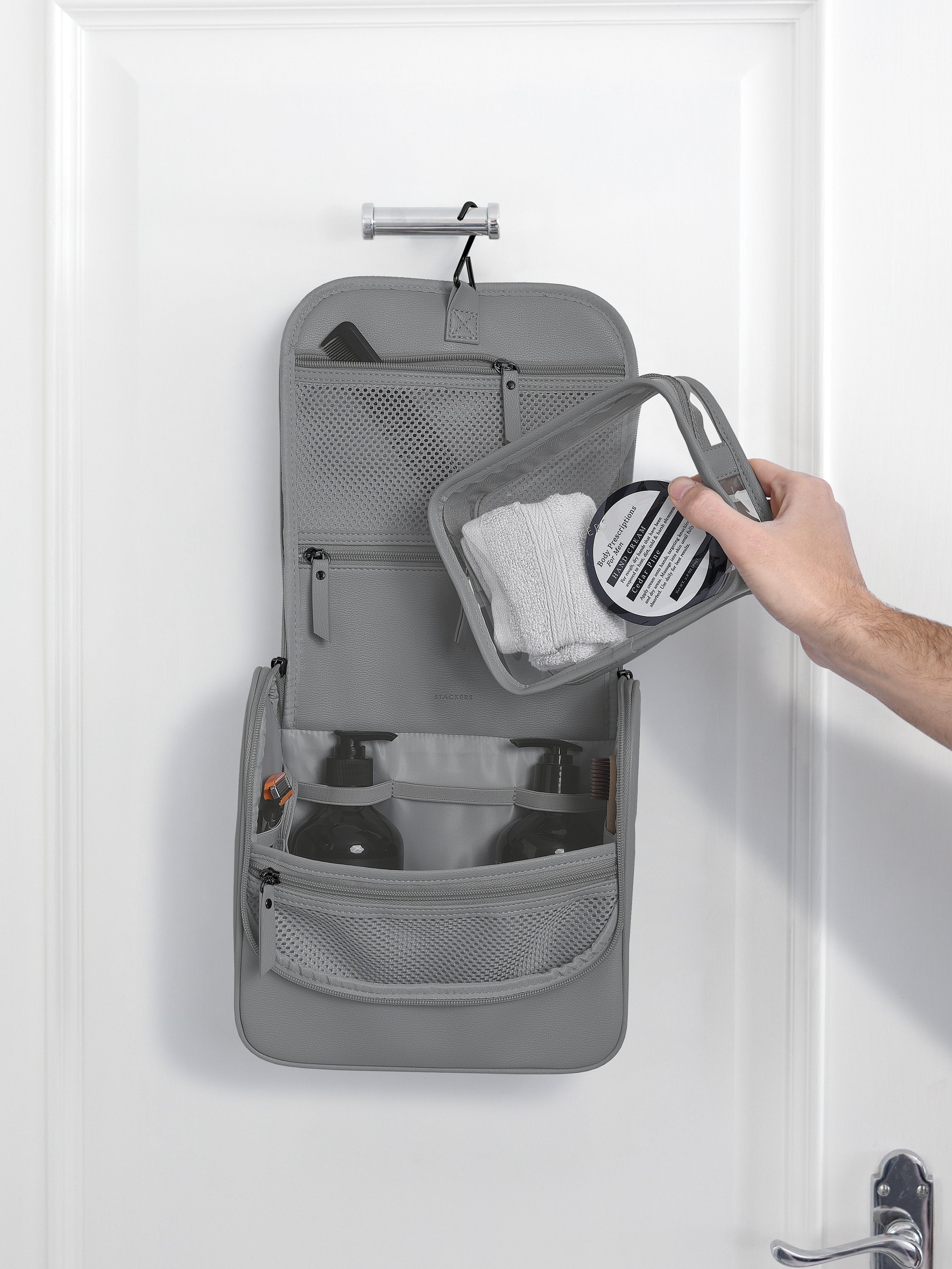 Stackers Trousse de toilette suspendue Gris foncé