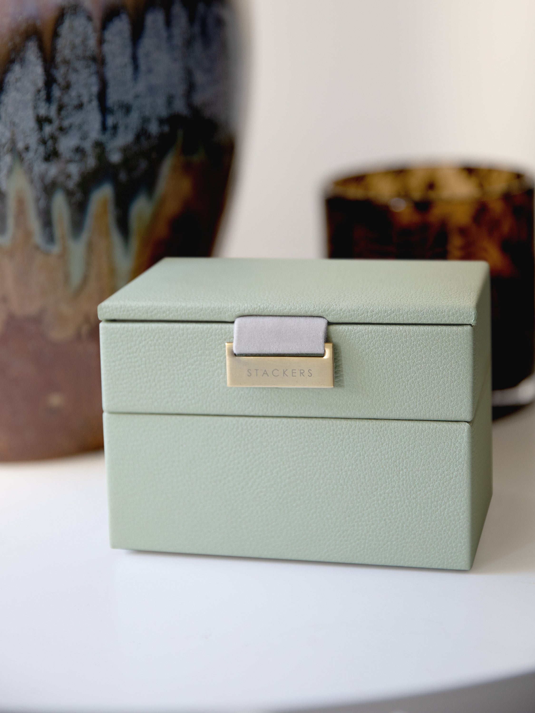 Stackers Micro Boîte à Bijoux Lot de 2 Vert Sauge