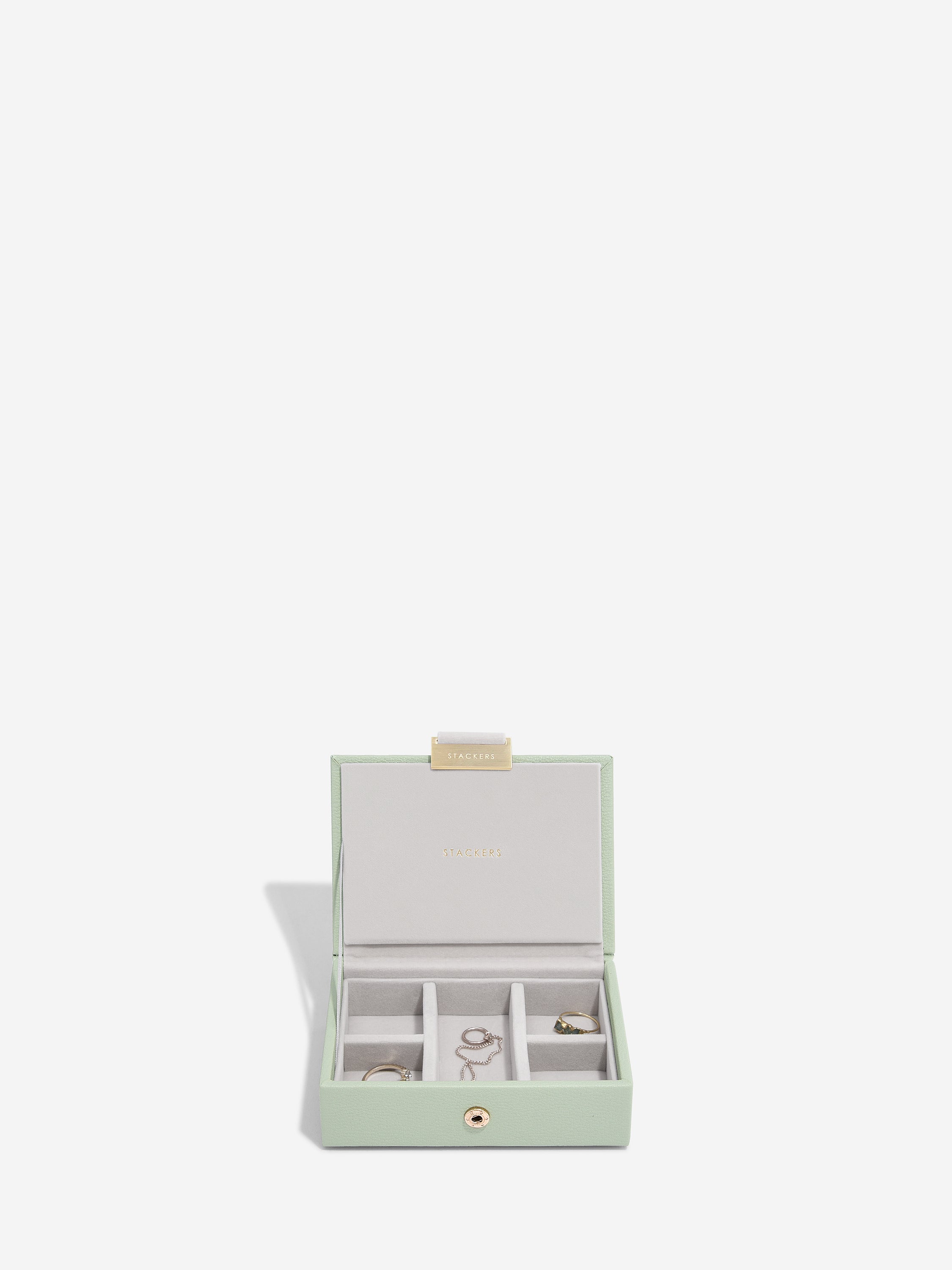 Stackers Micro Boîte à Bijoux Lot de 2 Vert Sauge