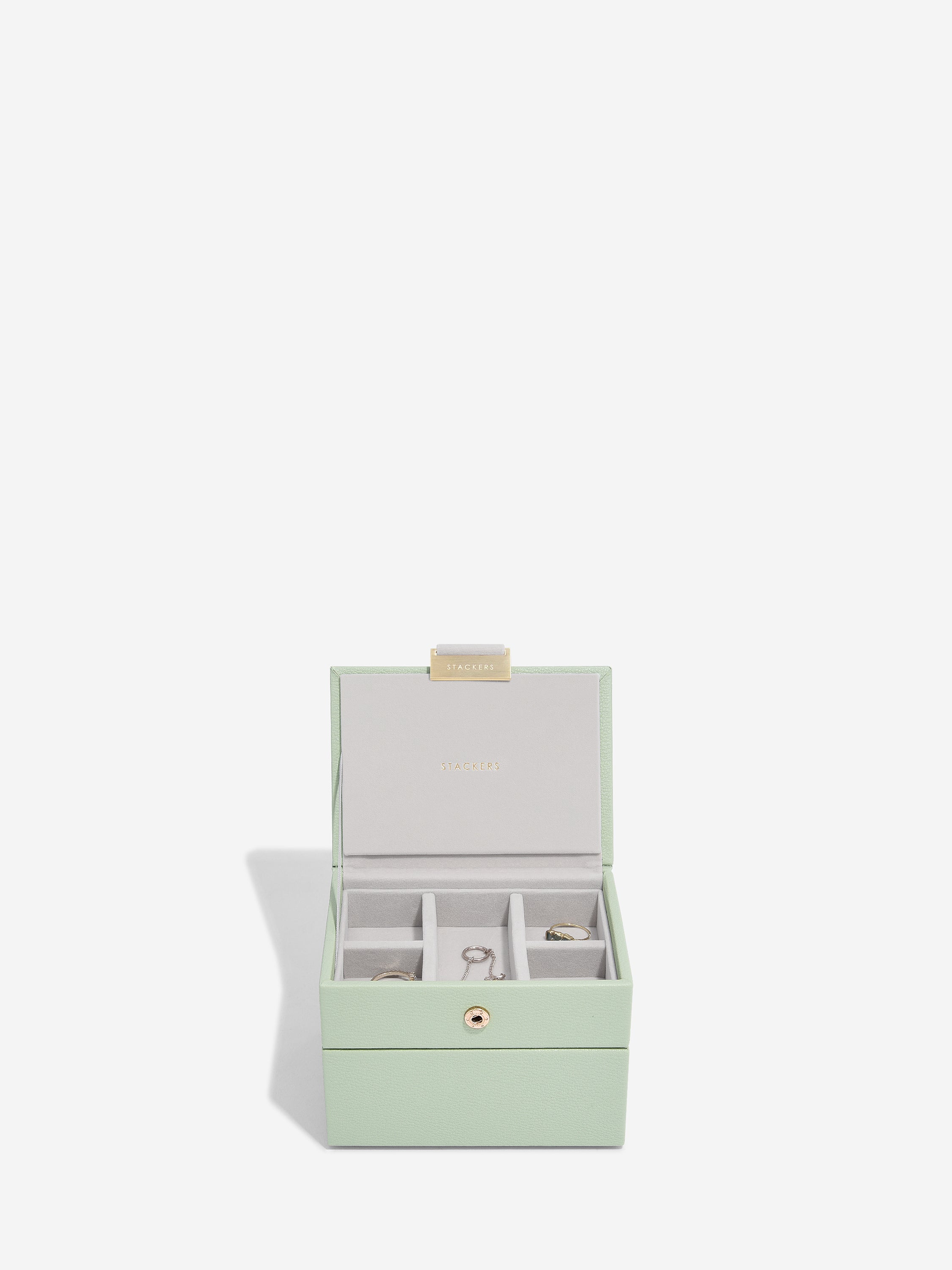 Stackers Micro Boîte à Bijoux Lot de 2 Vert Sauge