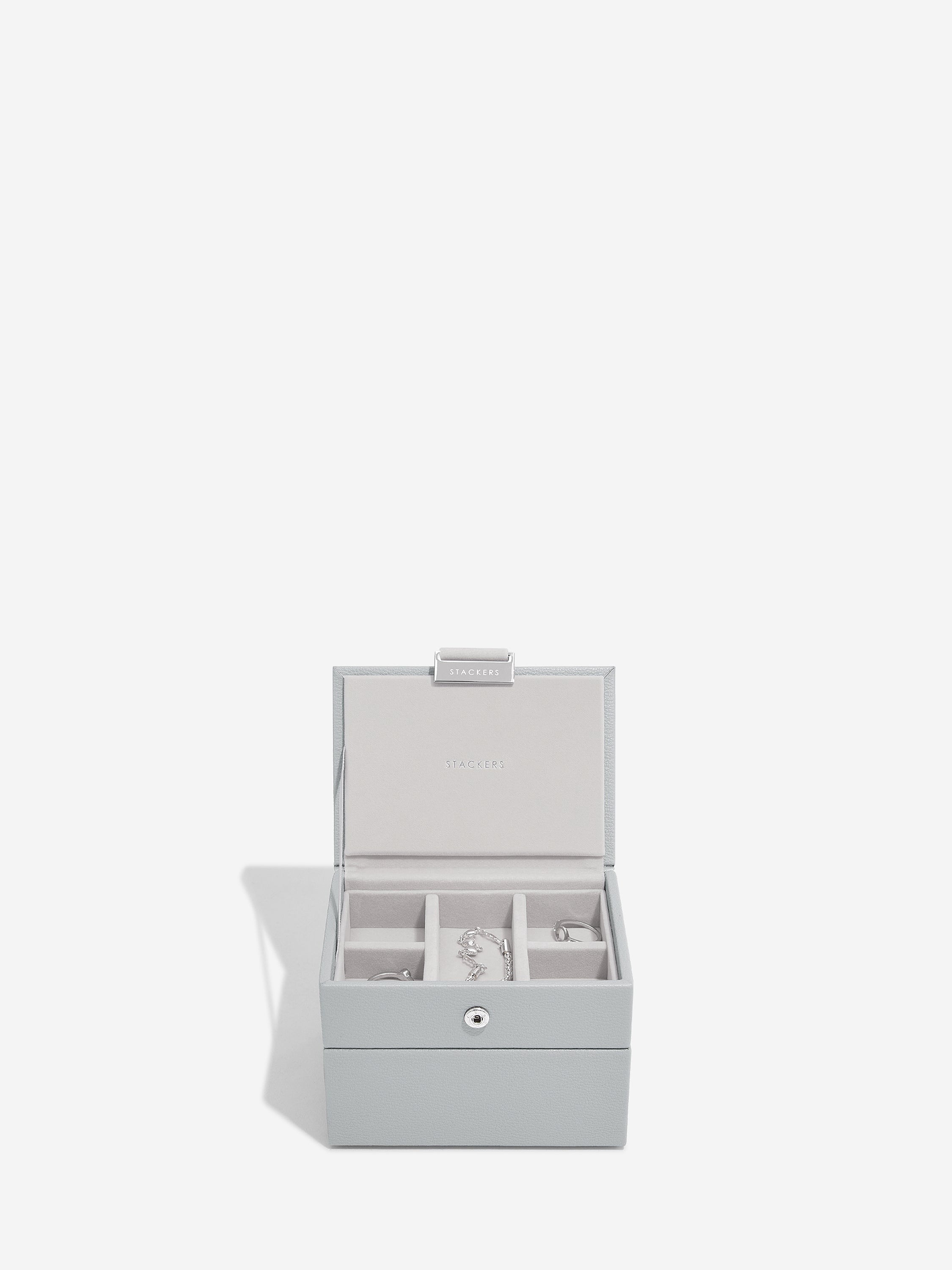 Stackers Micro Boîte à Bijoux Lot de 2 Gris
