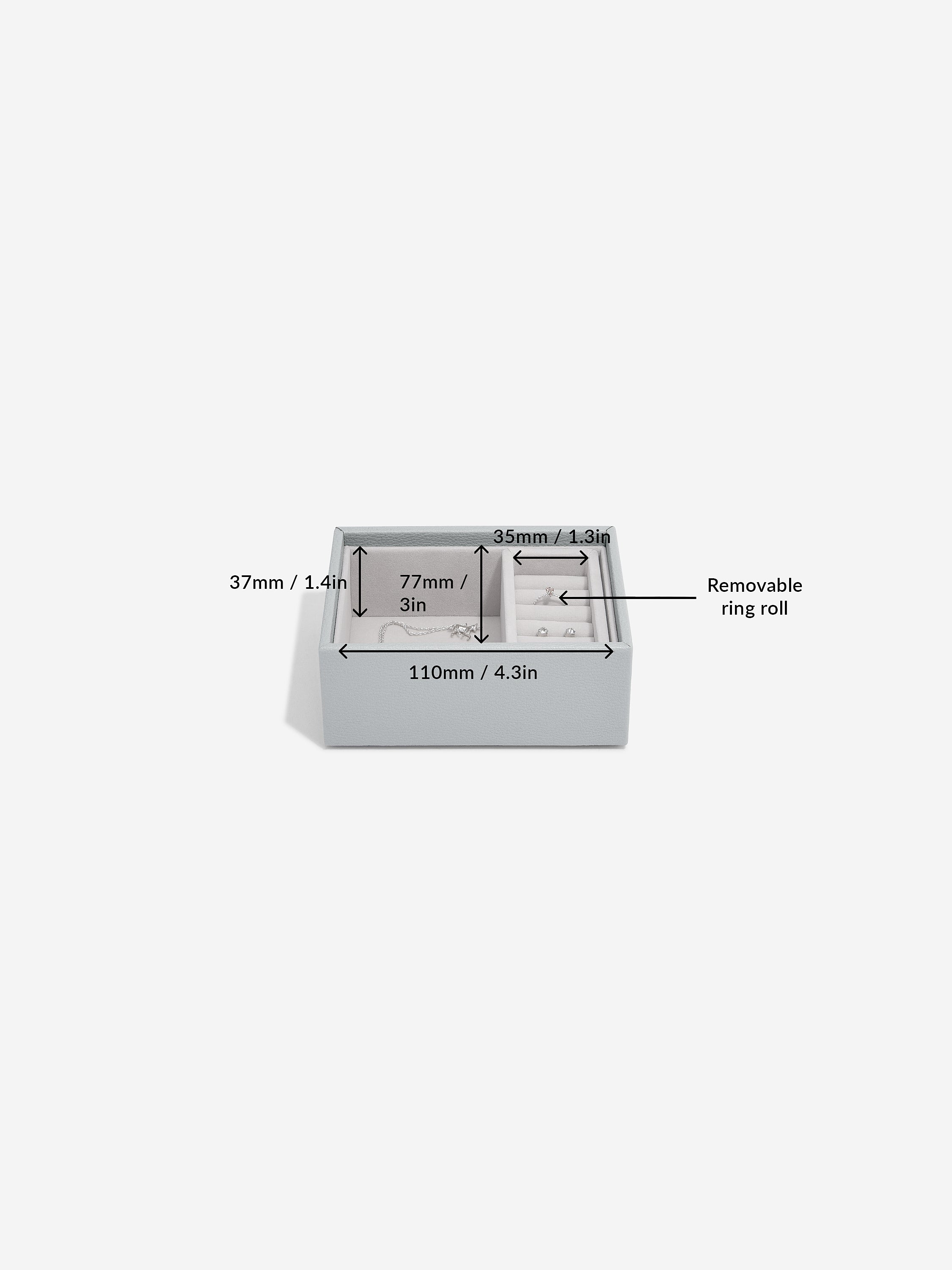 Stackers Micro Boîte à Bijoux Lot de 2 Gris