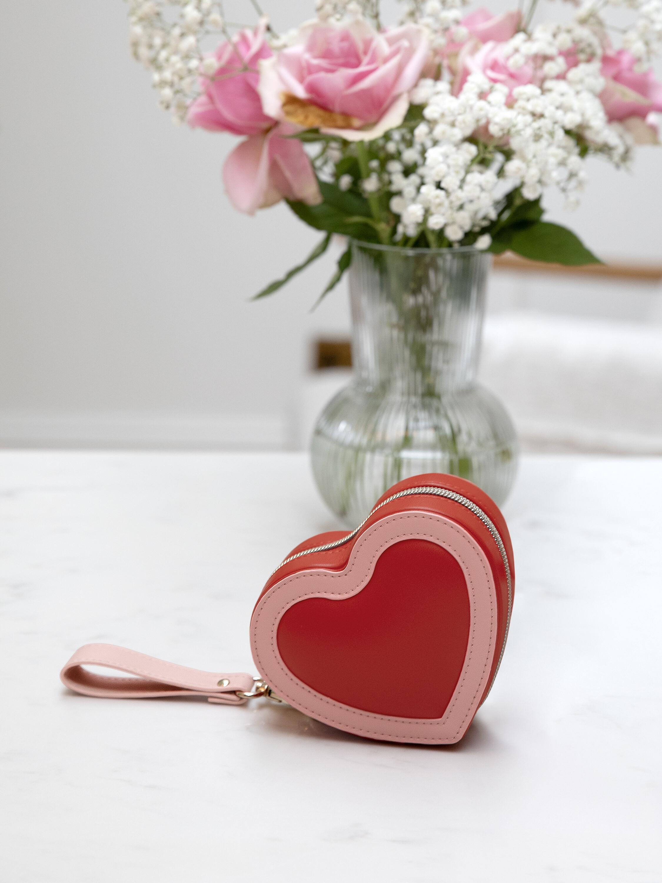 Stackers Heart Travel Jewellery Box Red