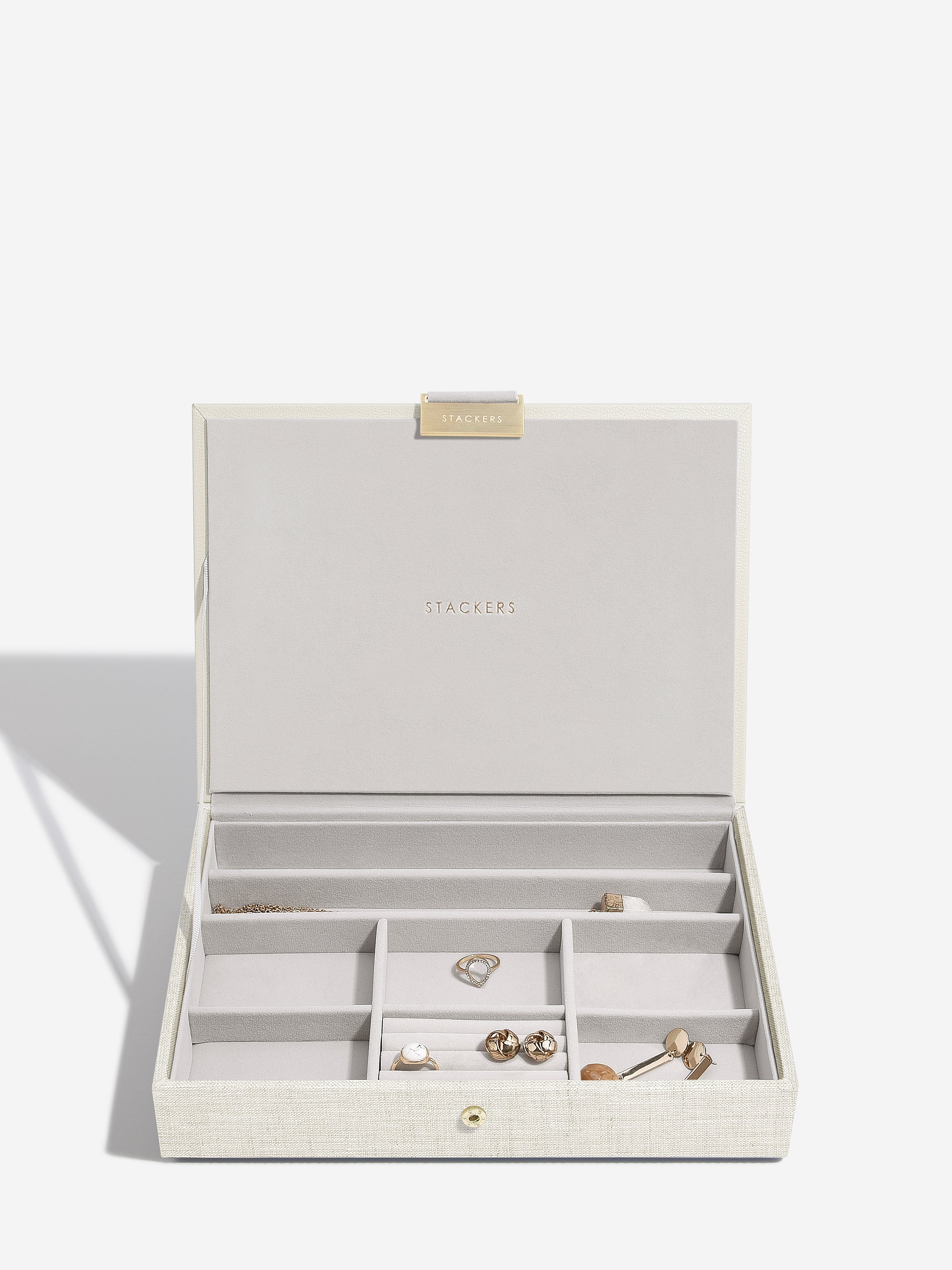 Stackers Classic Boîte à Bijoux Lot de 5 Avoine et Lin