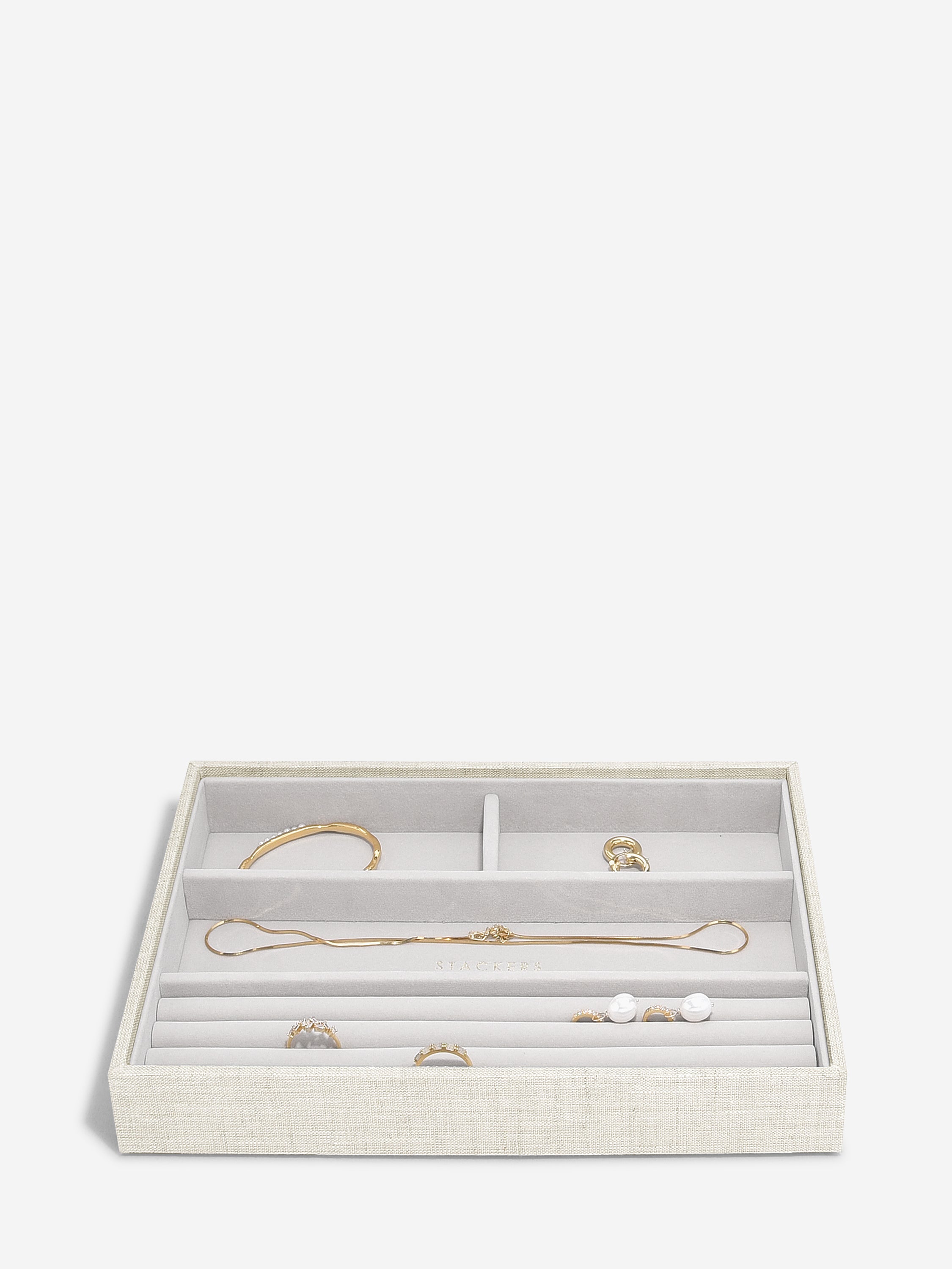 Stackers Classic Boîte à Bijoux Lot de 5 Avoine et Lin