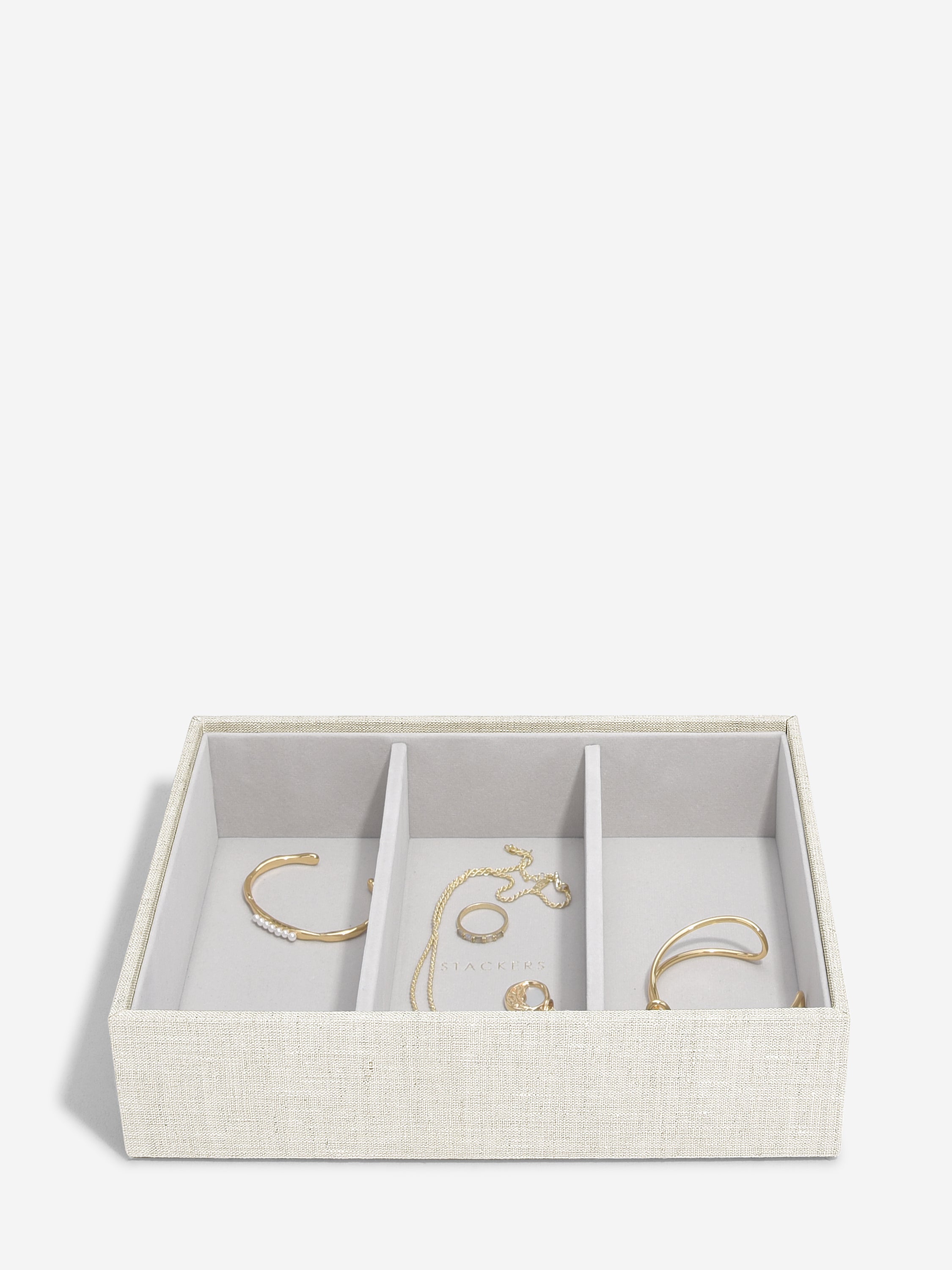 Stackers Classic Boîte à Bijoux Lot de 5 Avoine et Lin