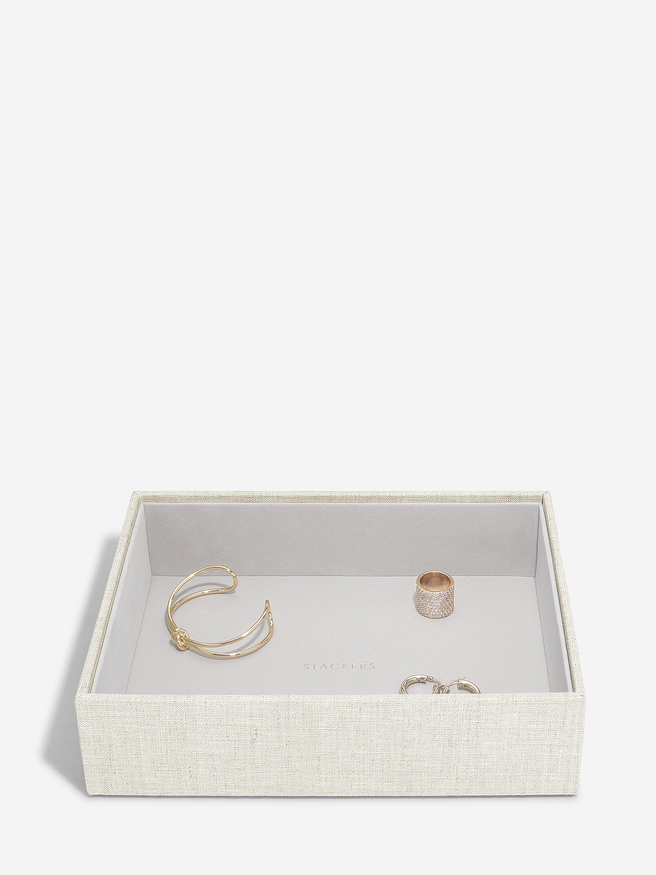 Stackers Classic Boîte à Bijoux Lot de 5 Avoine et Lin
